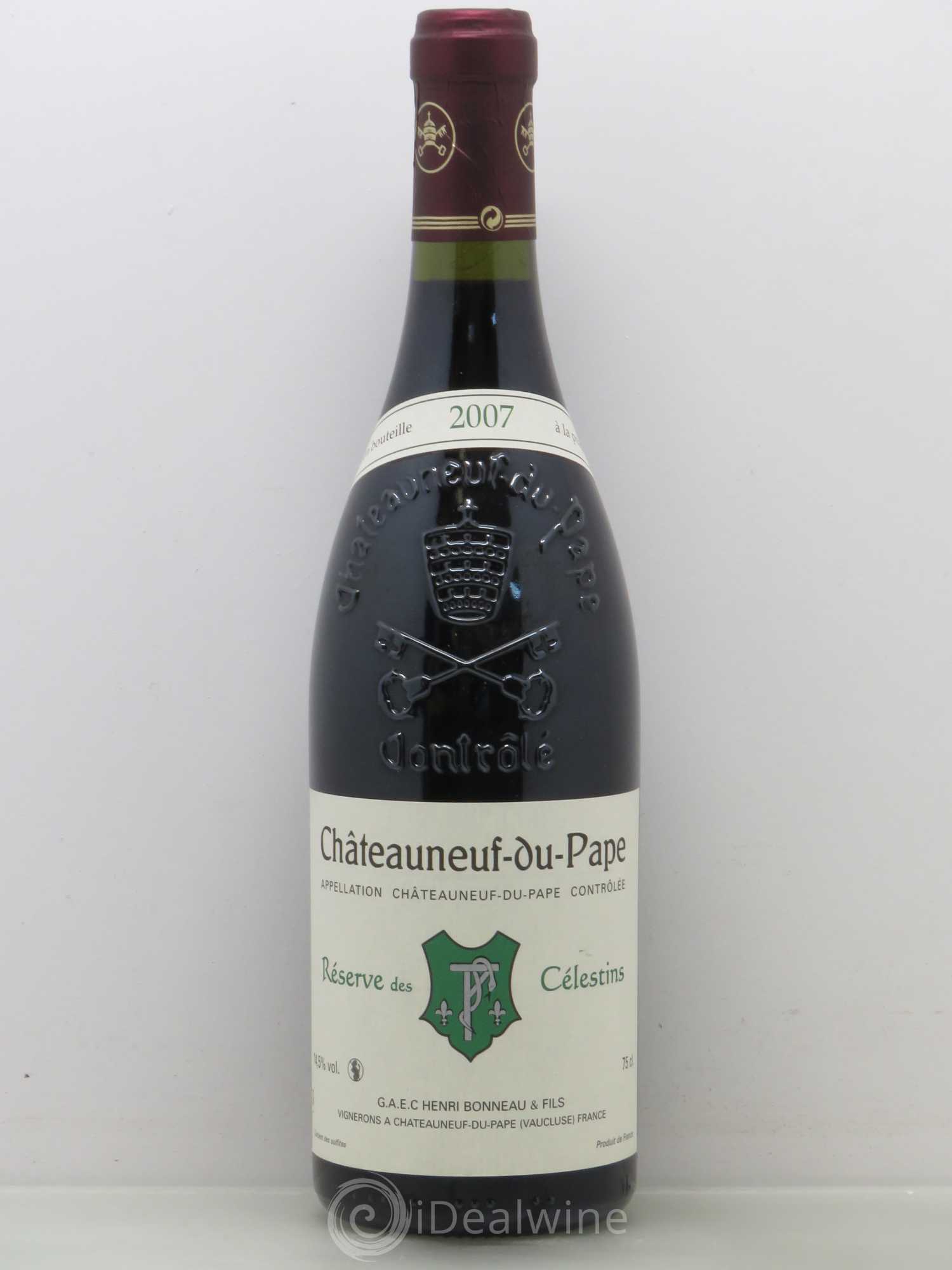 Châteauneuf-du-Pape Réserve des Célestins Henri Bonneau & Fils 2007 - Lot de 1 bouteille - 0