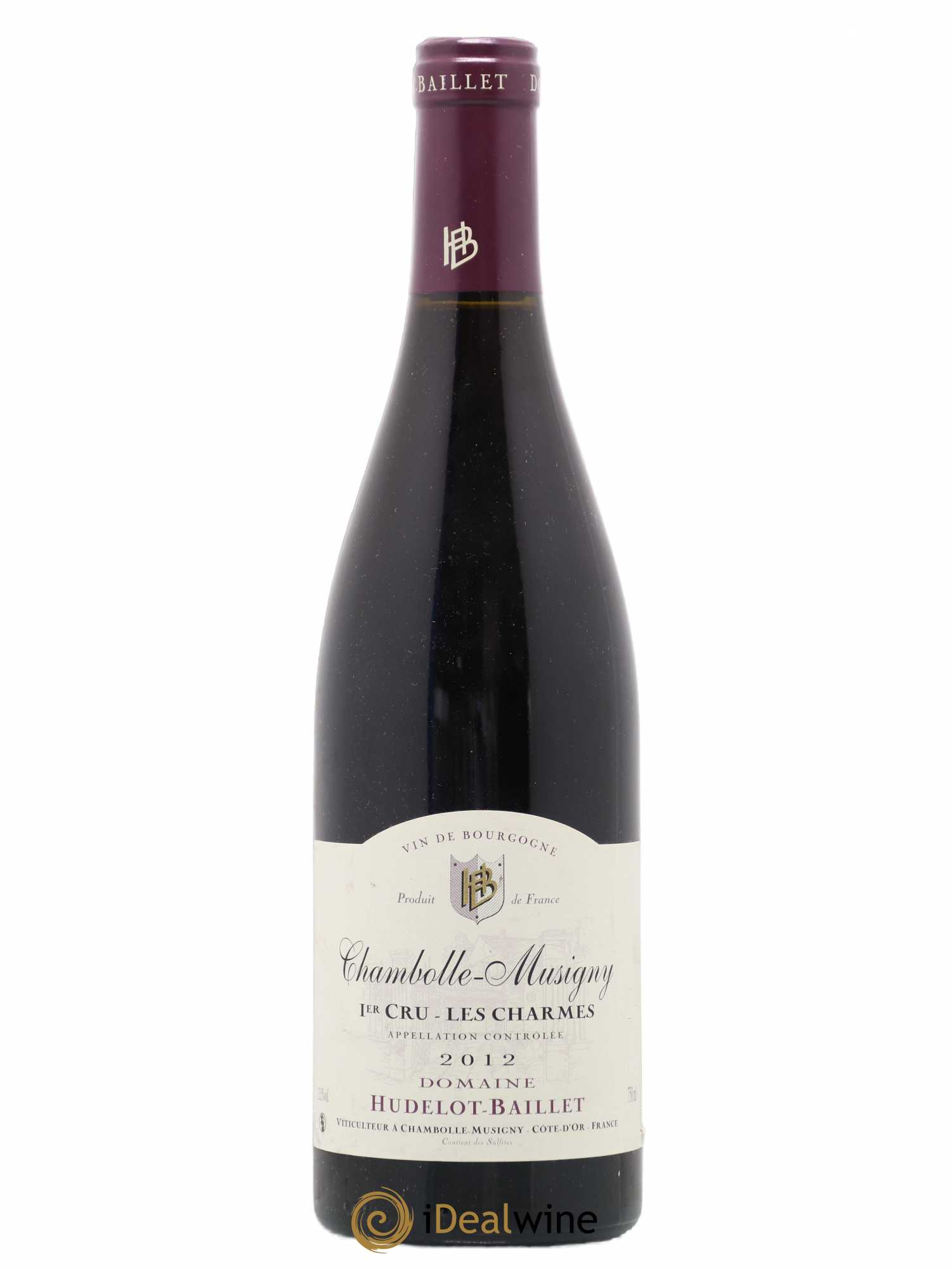 Chambolle-Musigny 1er Cru Les Charmes Hudelot-Baillet 2012 - Lot de 1 bouteille - 0