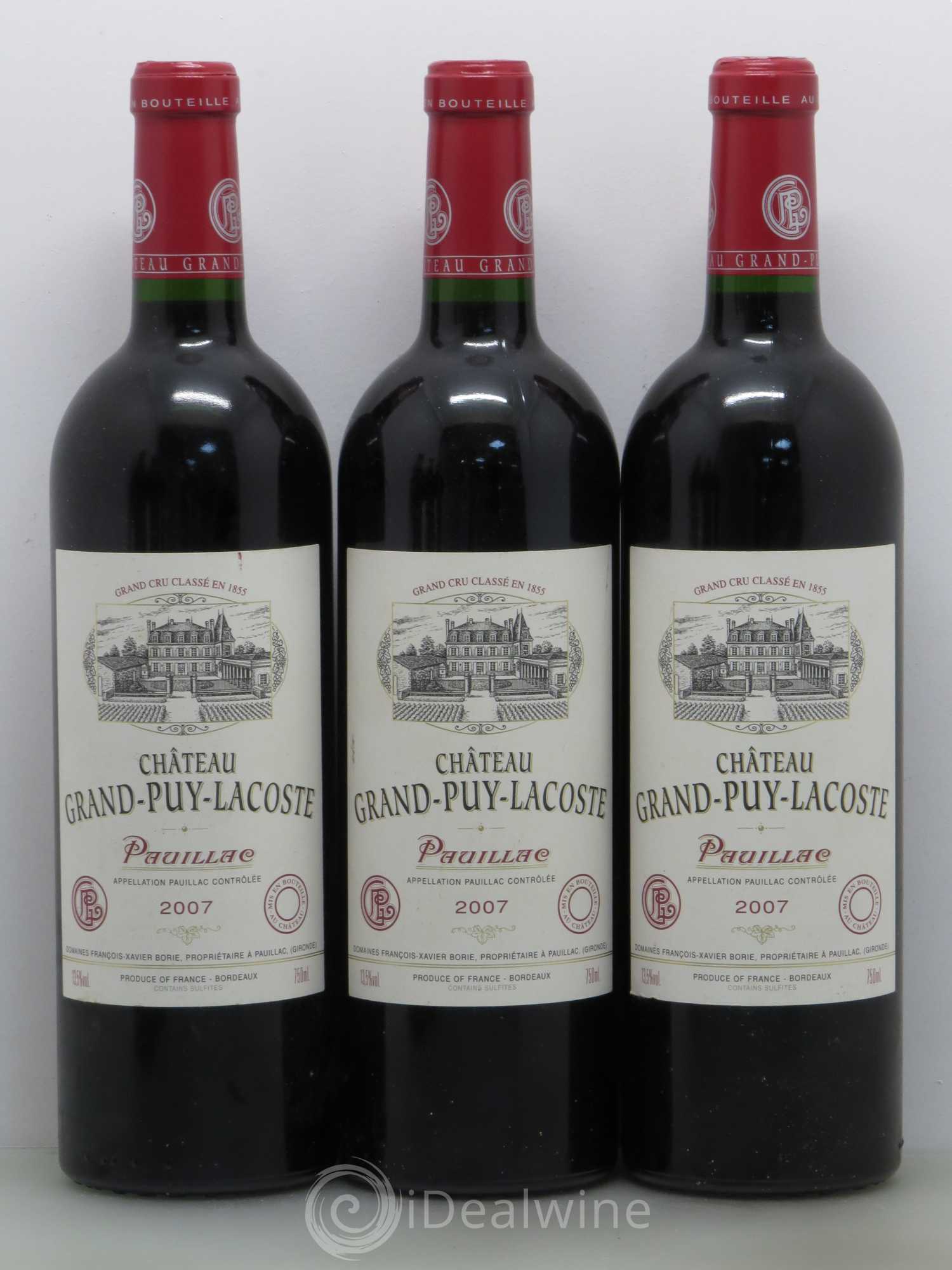 Château Grand Puy Lacoste 5ème Grand Cru Classé 2007 - Lot de 6 bouteilles - 1