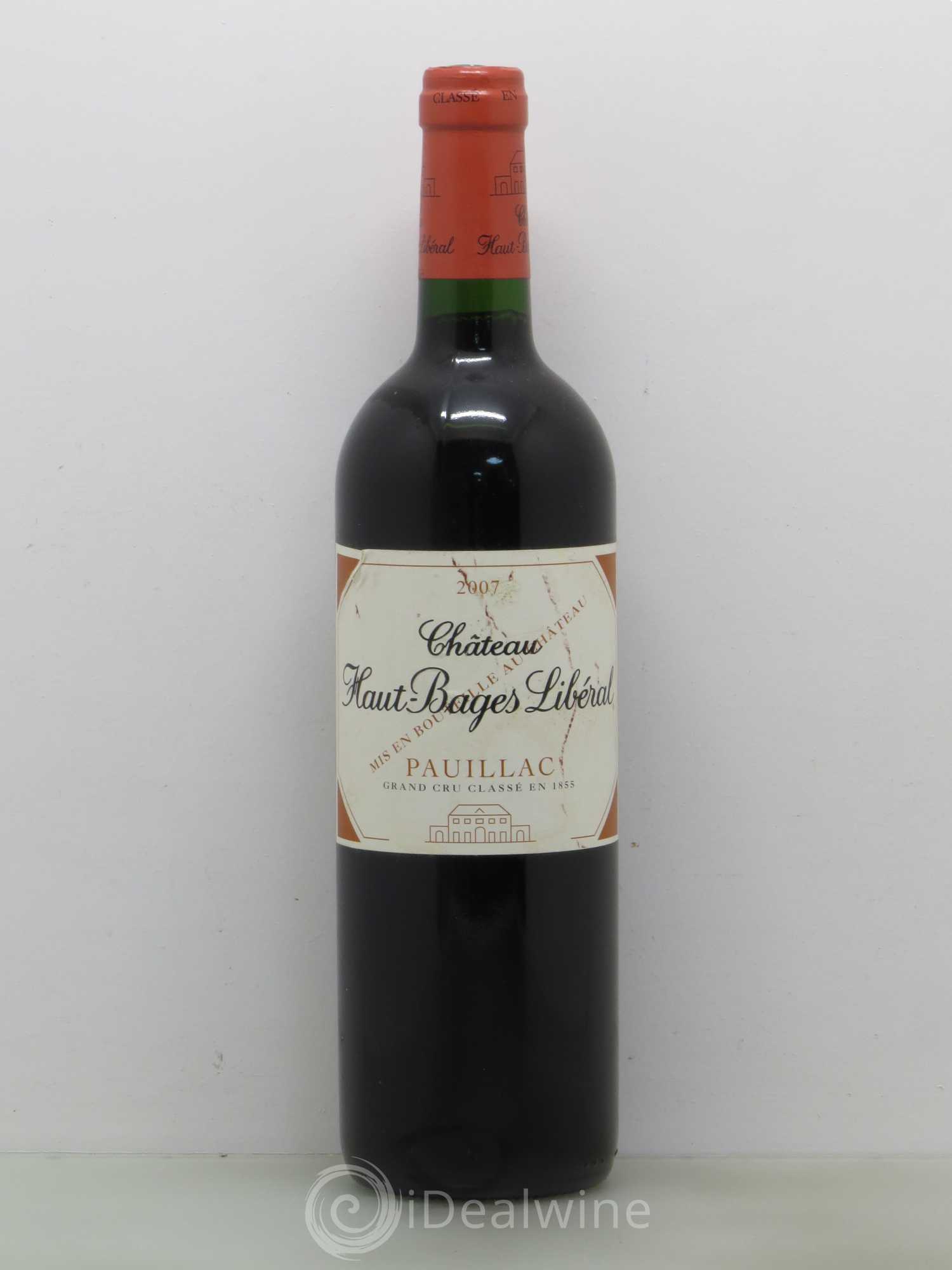 Château Haut Bages Libéral 5ème Grand Cru Classé 2007 - Lot de 1 bouteille - 0