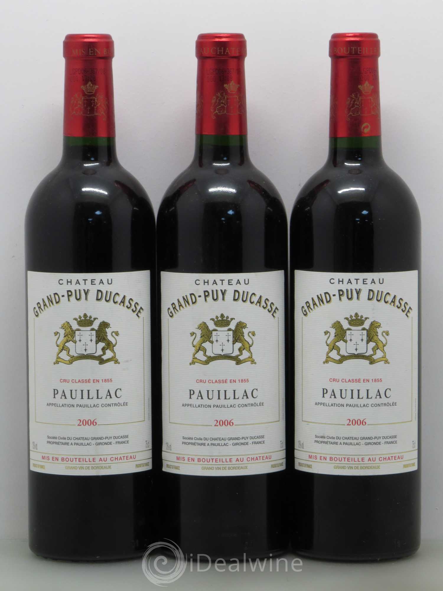 Château Grand Puy Ducasse 5ème Grand Cru Classé 2006 - Lot de 3 bouteilles - 0