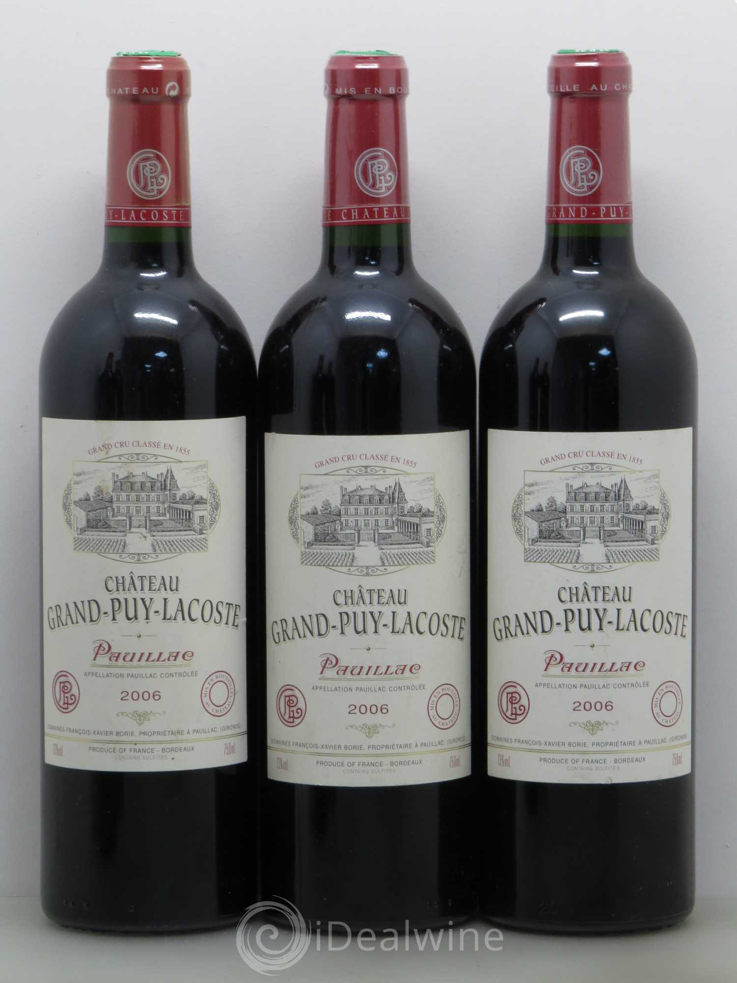 Château Grand Puy Lacoste 5ème Grand Cru Classé 2006 - Lot de 5 bouteilles - 1