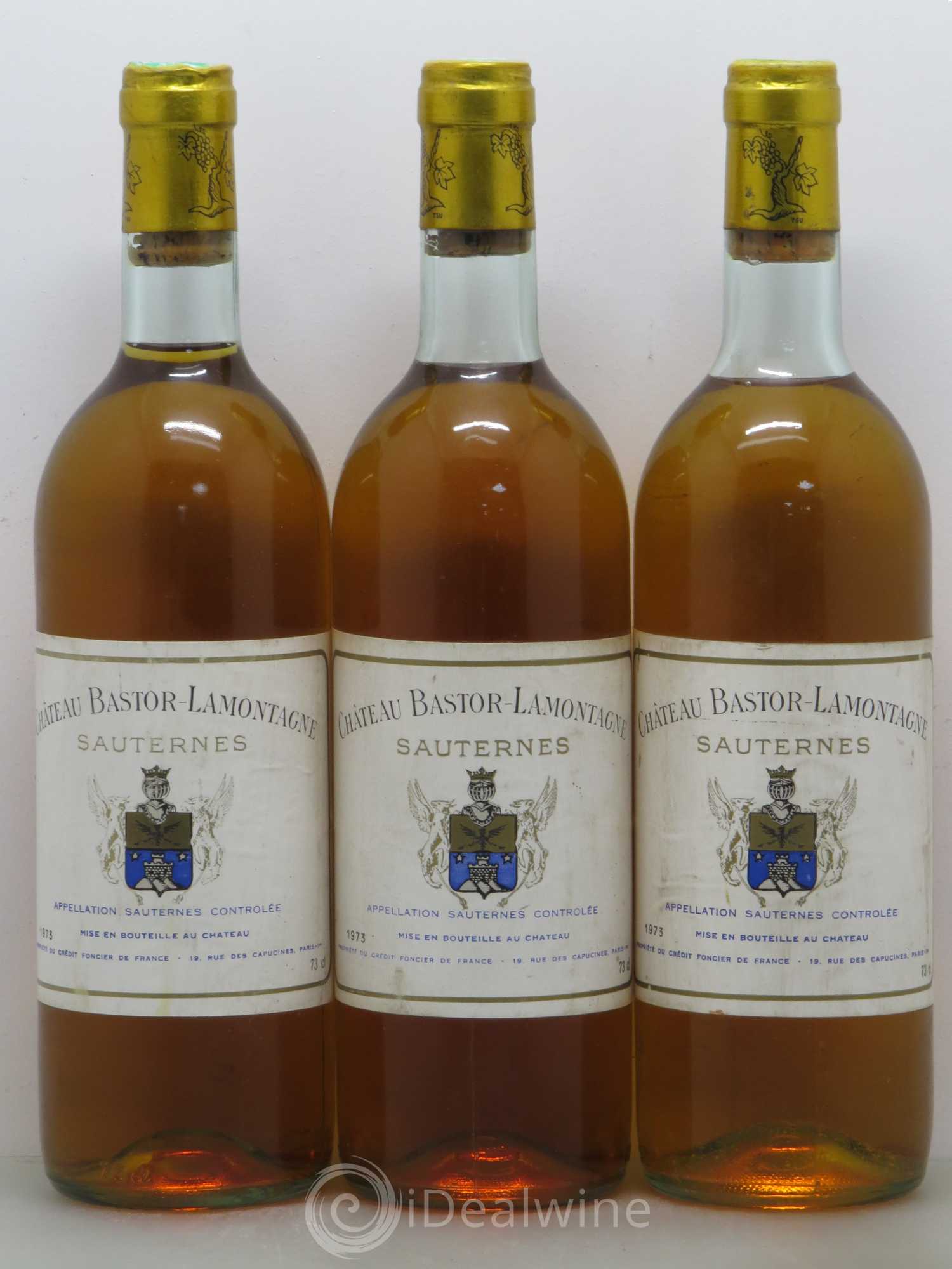 Château Bastor Lamontagne 1973 - Lotto di 3 bottiglie - 0