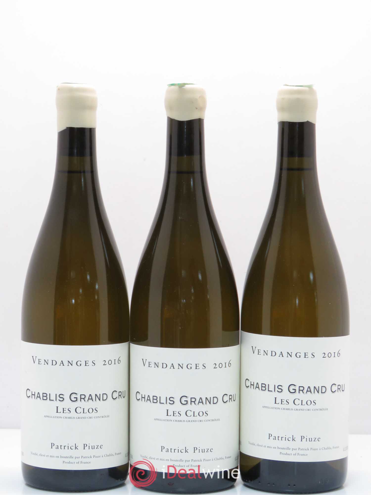 Chablis Grand Cru Le Clos Patrick Piuze 2016 - Posten von 3 Flaschen - 0