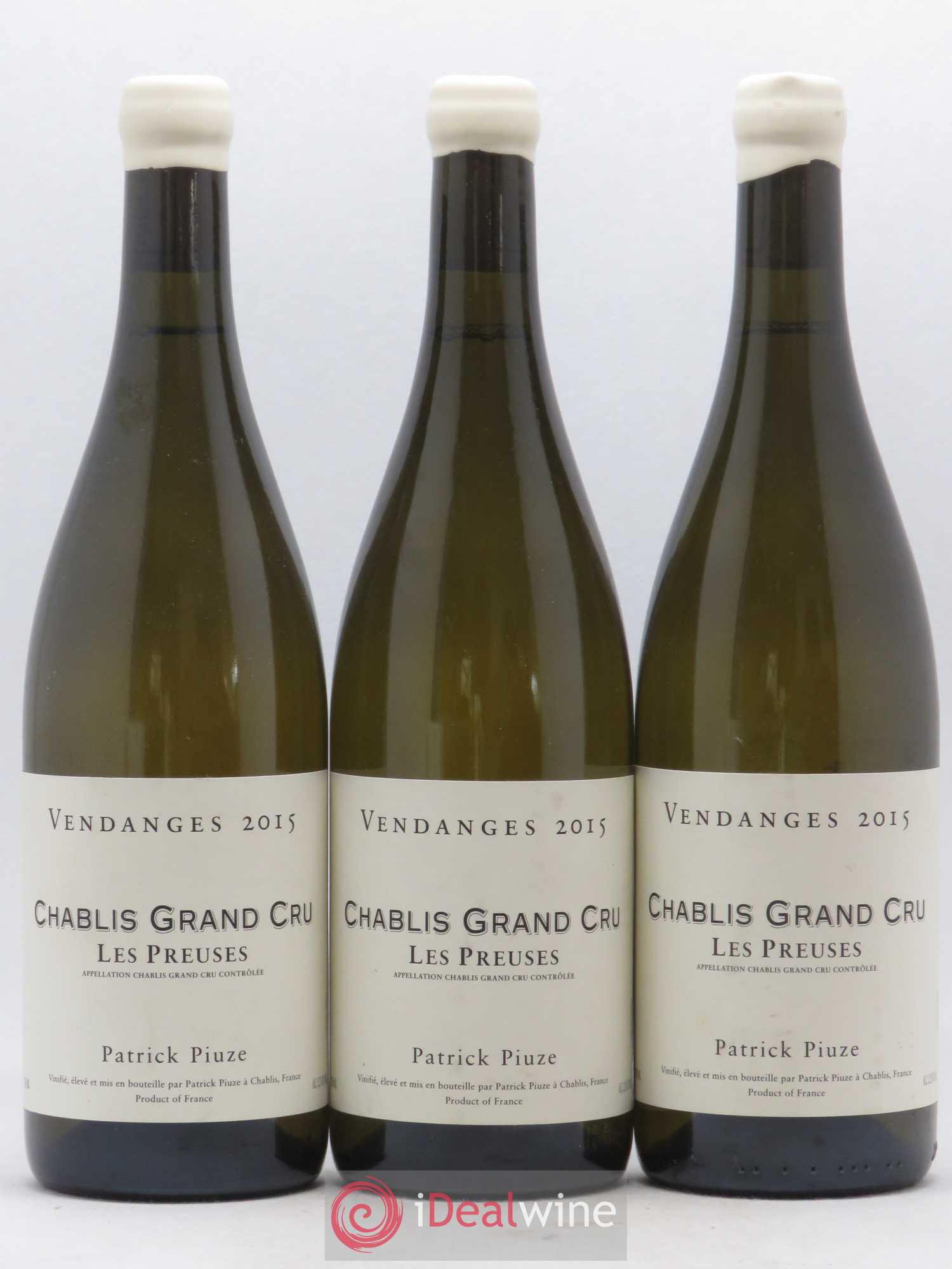 Chablis Grand Cru Les Preuses Patrick Piuze (Domaine) 2015 - Lot de 3 bouteilles - 0