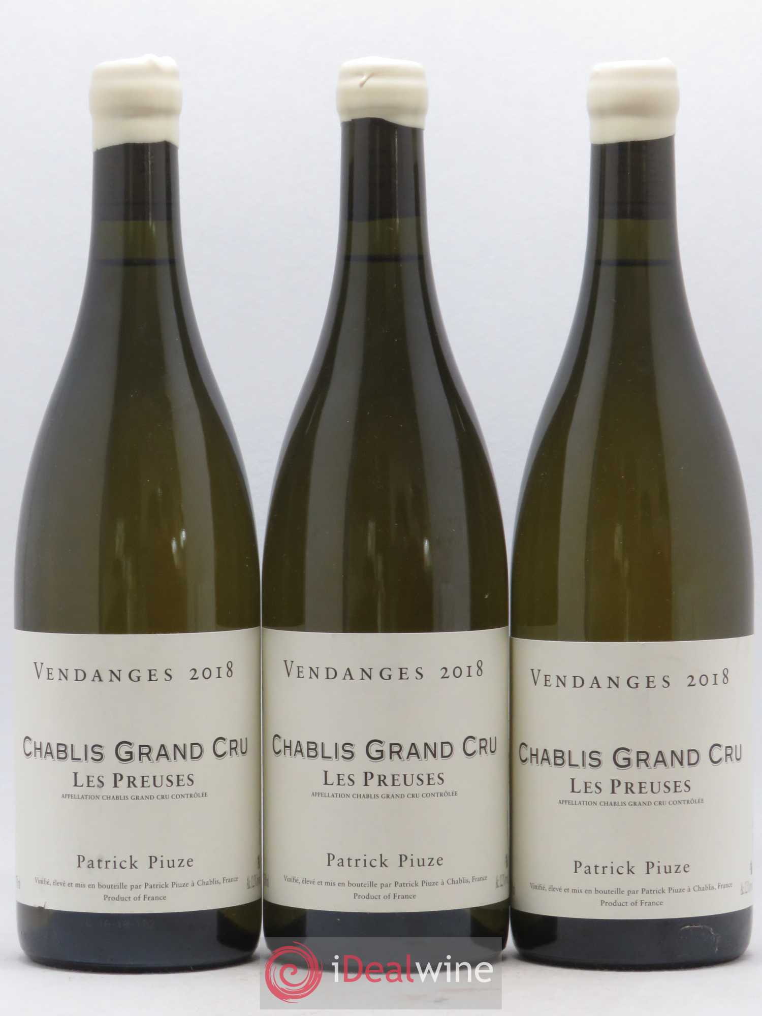 Chablis Grand Cru Les Preuses Patrick Piuze (Domaine) 2018 - Lot de 3 bouteilles - 0