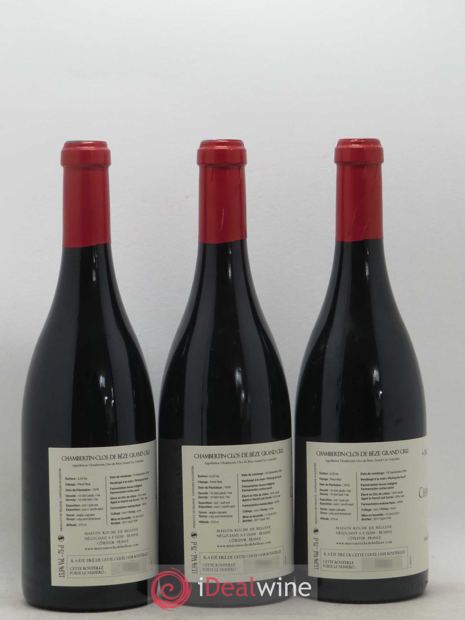 Chambertin Clos de Bèze Grand Cru Maison Roche de Bellene 2009 - Lot de 3 bouteilles - 1