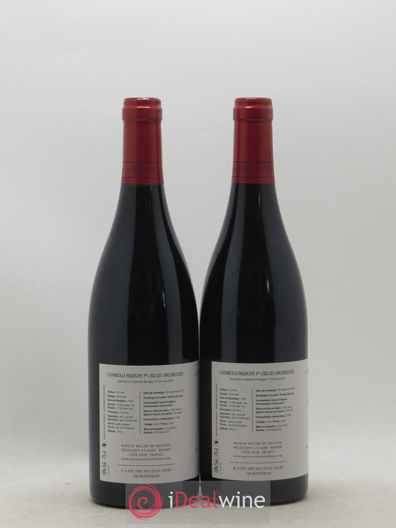 Chambolle-Musigny 1er Cru Les Amoureuses Maison Roche de Bellene 2012 - Posten von 2 Flaschen - 1