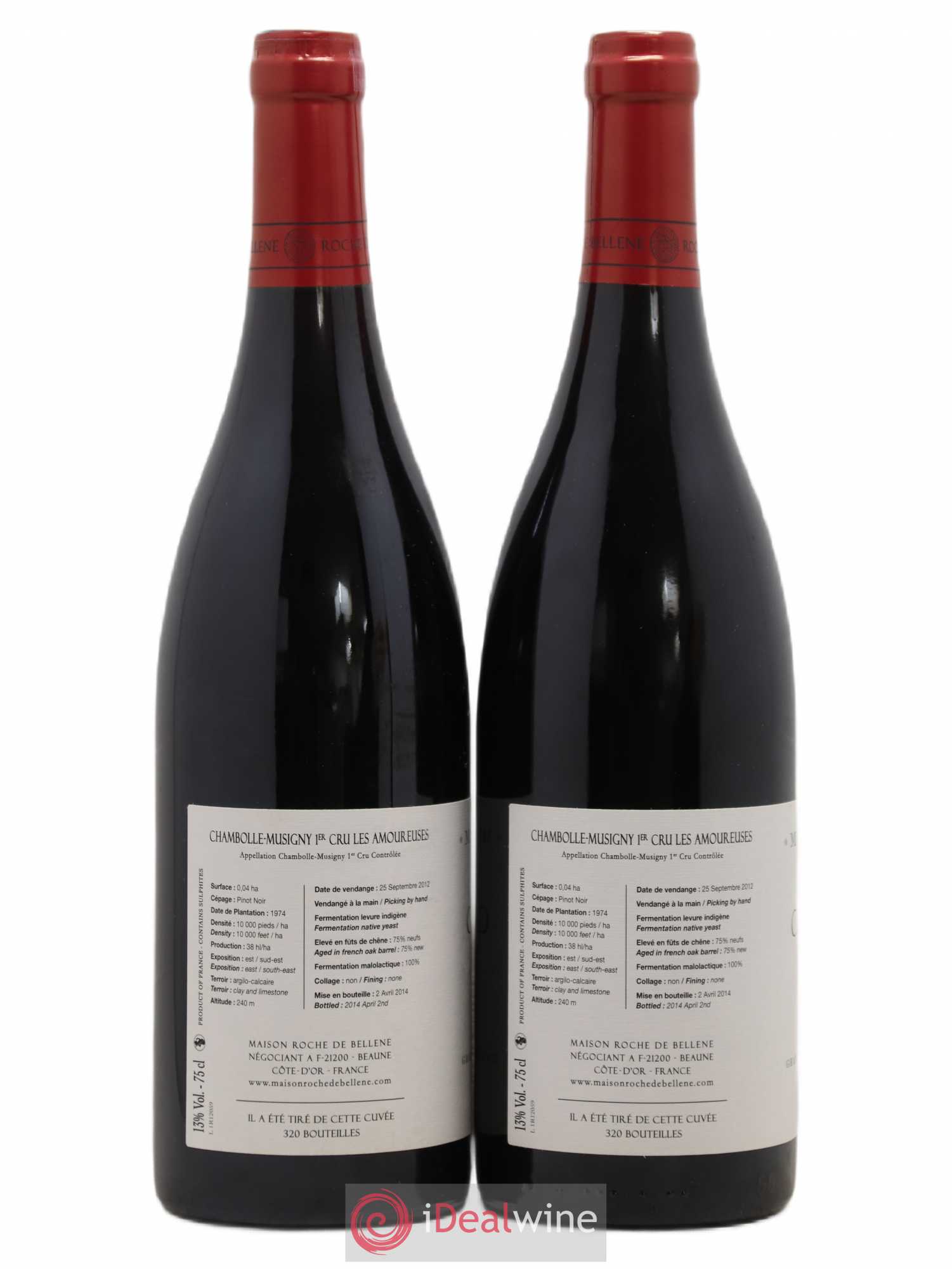 Chambolle-Musigny 1er Cru Les Amoureuses Maison Roche de Bellene 2012 - Lot de 2 bouteilles - 1