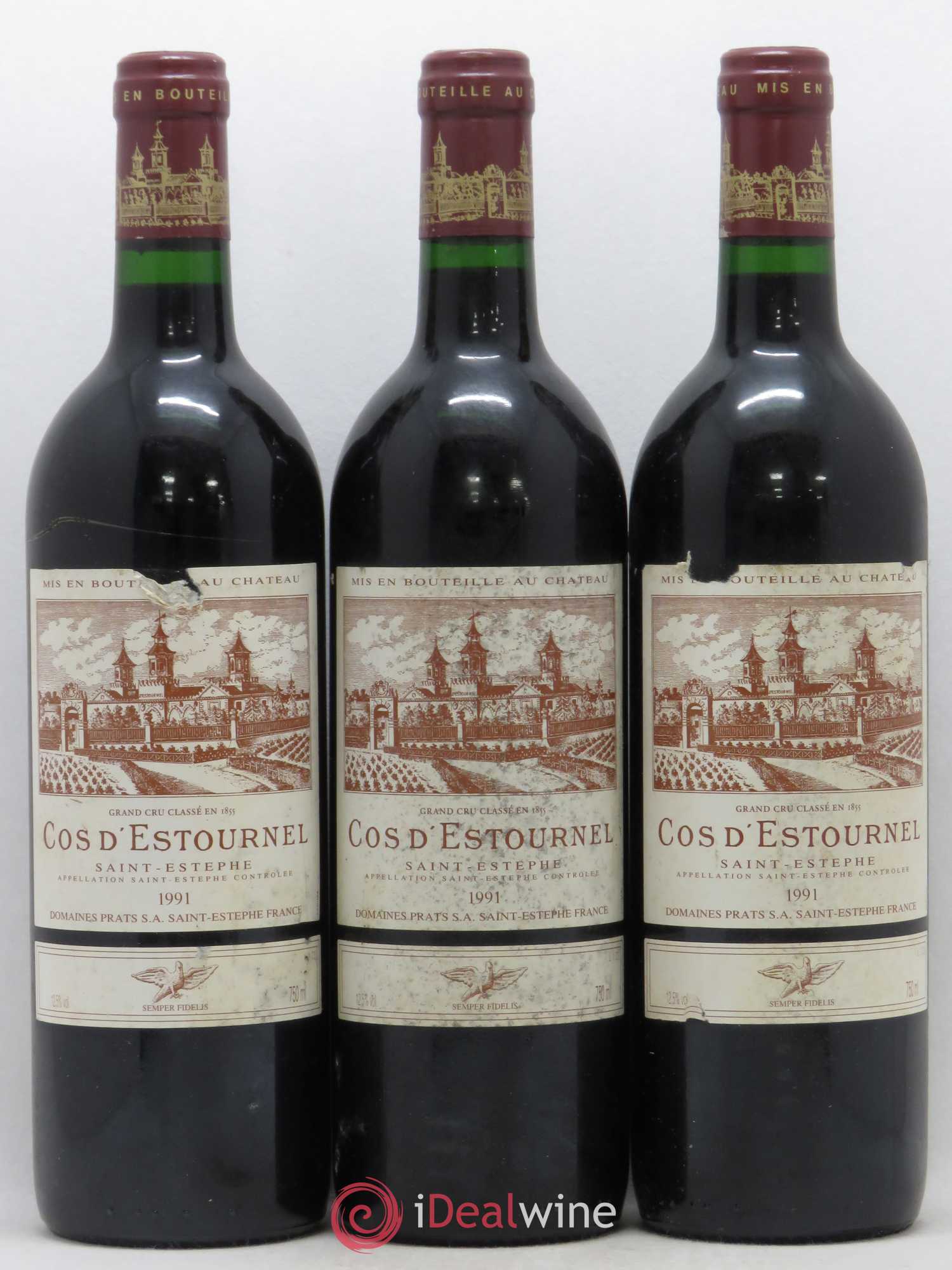Cos d'Estournel 2ème Grand Cru Classé 1991 - Lot de 3 bouteilles - 0
