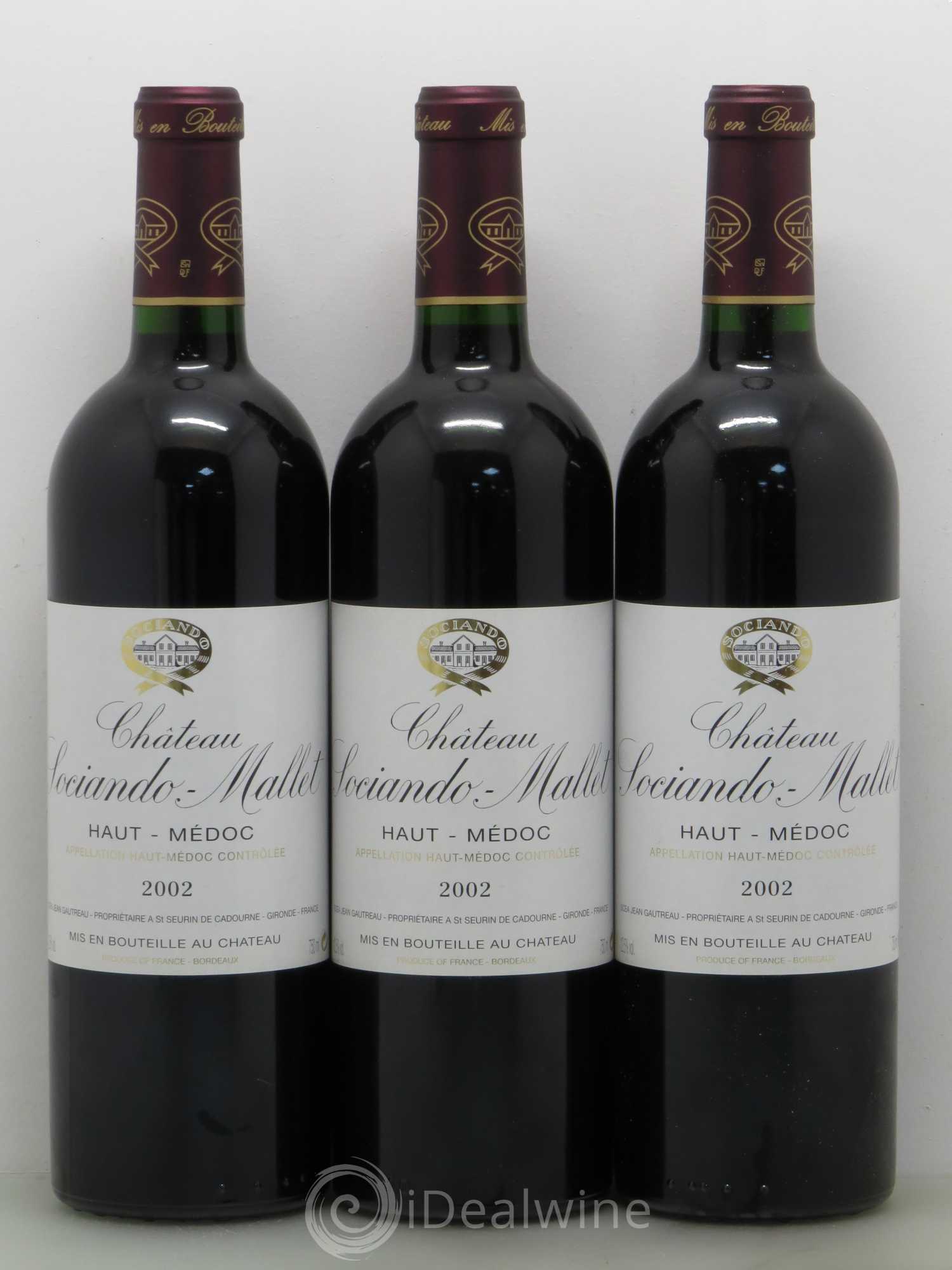Château Sociando Mallet 2002 - Lot de 12 bouteilles - 2
