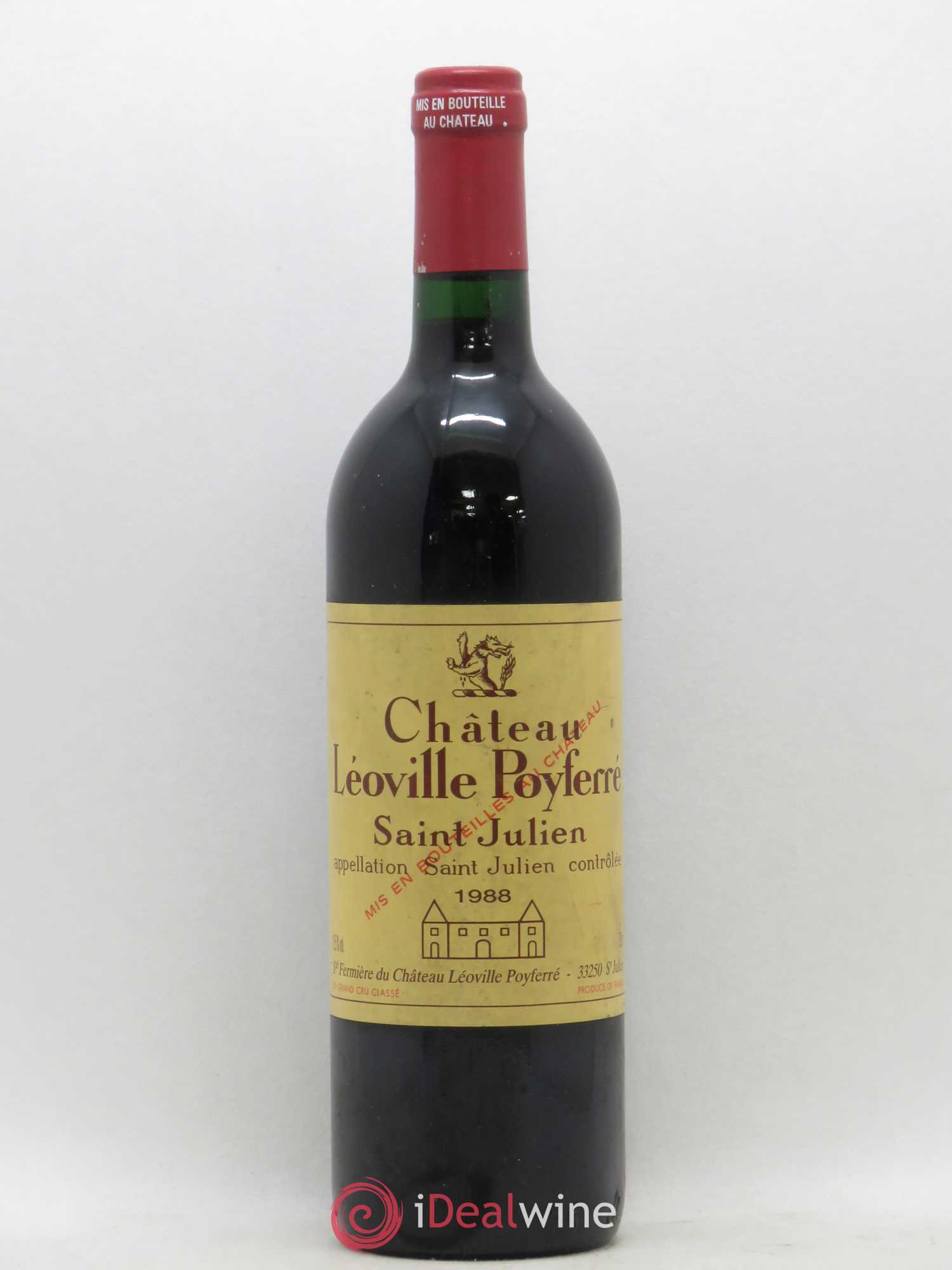 Château Léoville Poyferré 2ème Grand Cru Classé 1988 - Posten von 1 Flasche - 0
