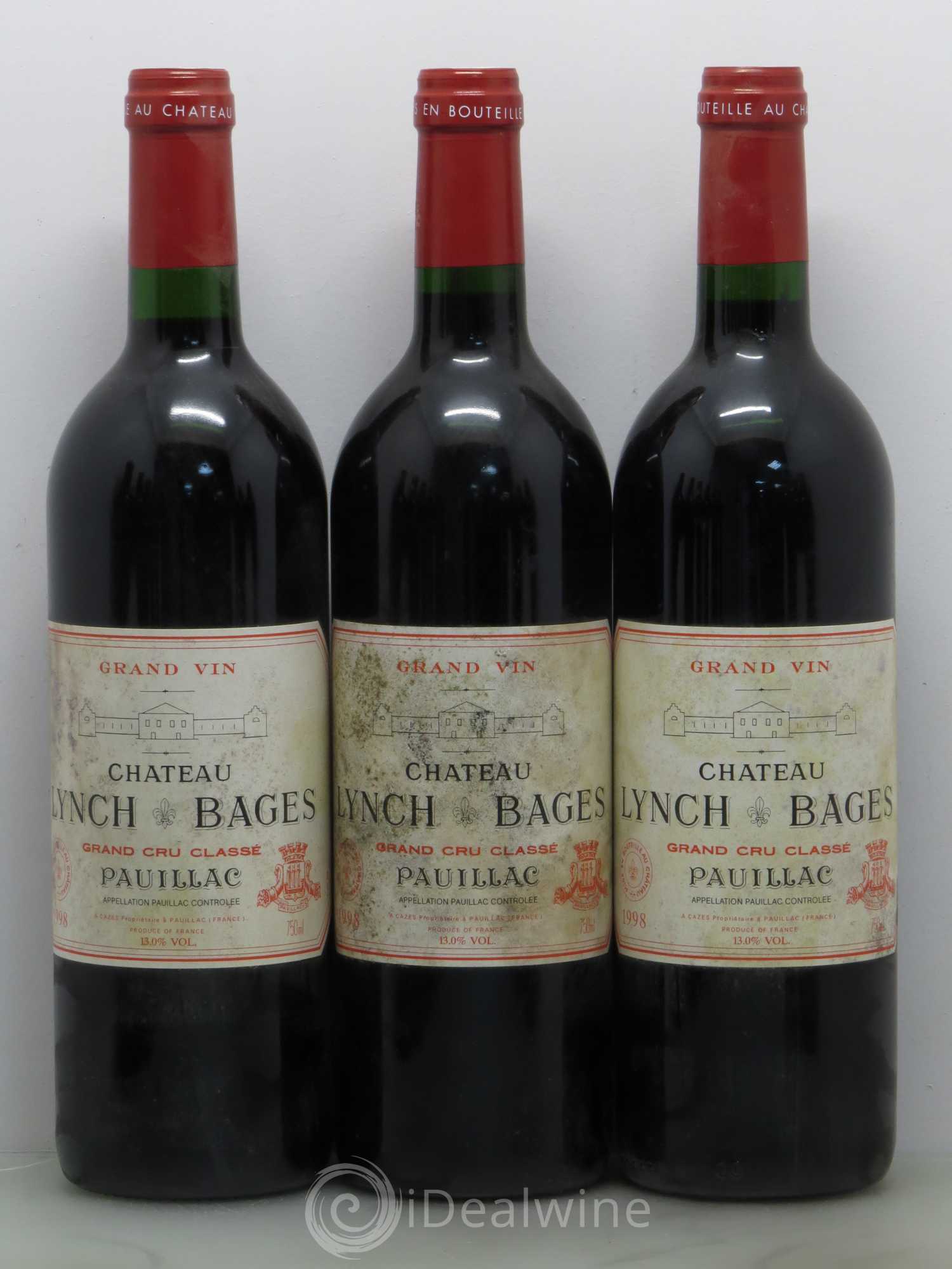 Château Lynch Bages 5ème Grand Cru Classé 1998 - Lot de 12 bouteilles - 1