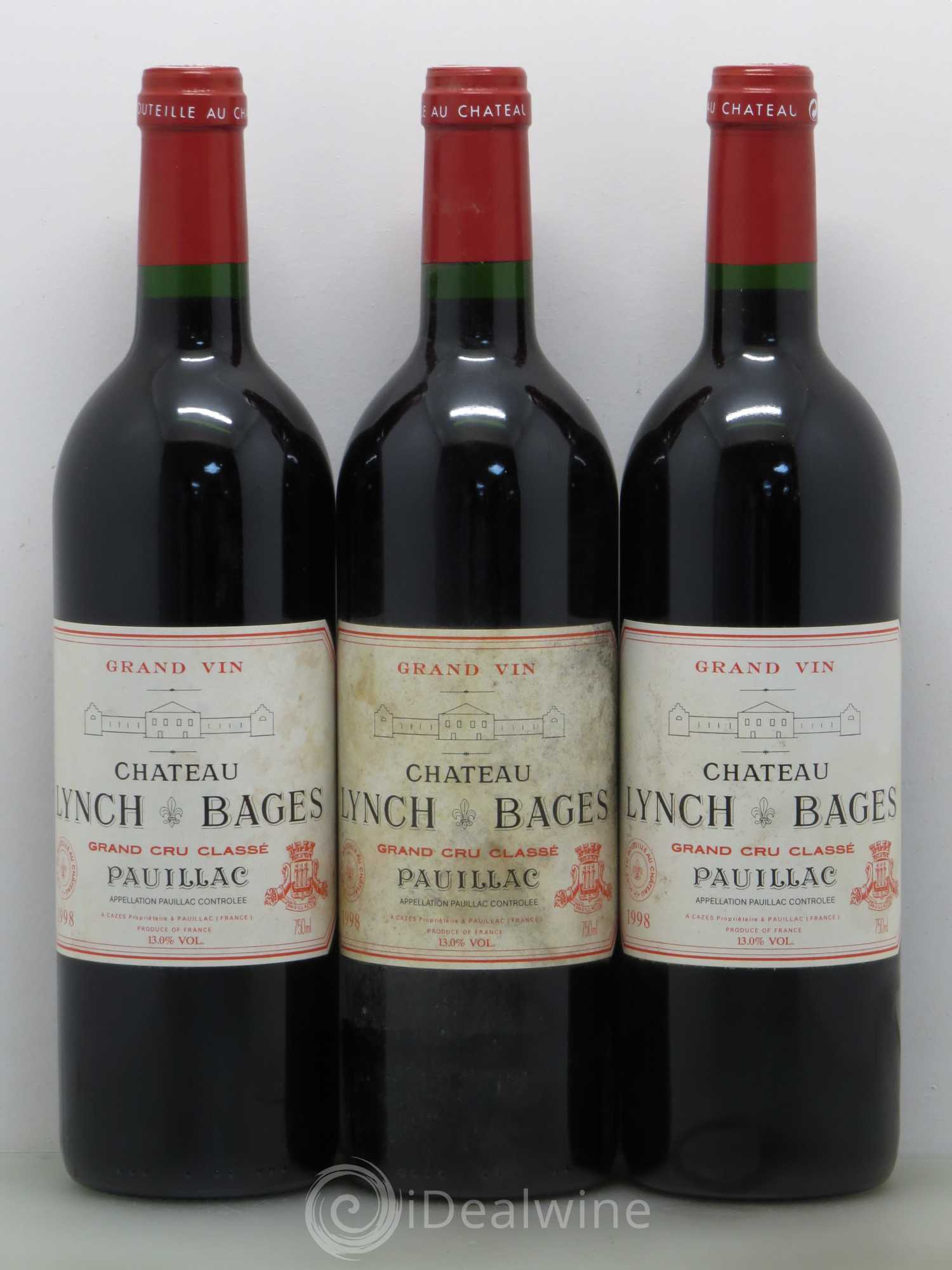 Château Lynch Bages 5ème Grand Cru Classé 1998 - Lot de 12 bouteilles - 4