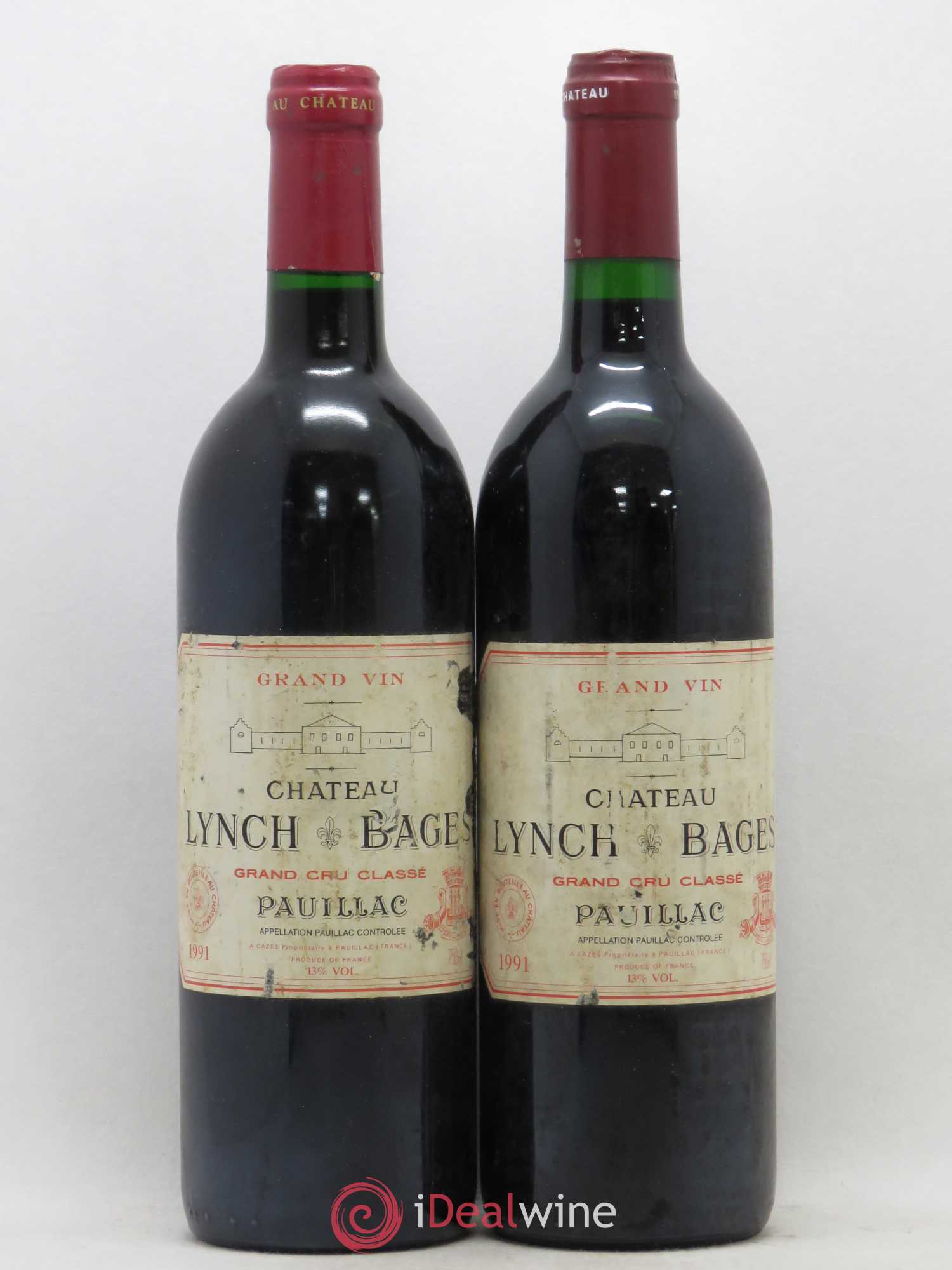 Château Lynch Bages 5ème Grand Cru Classé 1991 - Lot de 2 bouteilles - 0