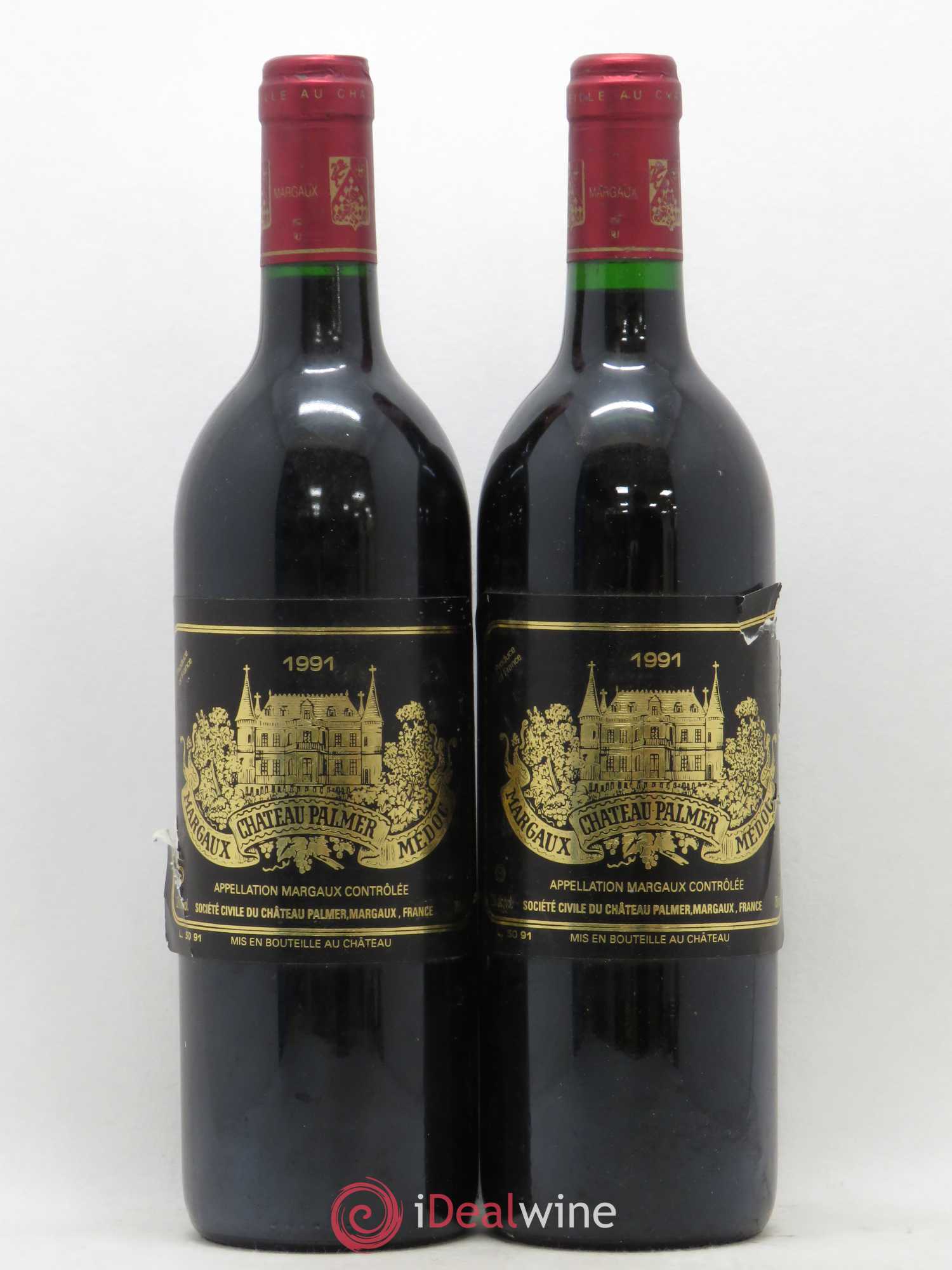 Château Palmer 3ème Grand Cru Classé 1991 - Lot de 2 bouteilles - 0