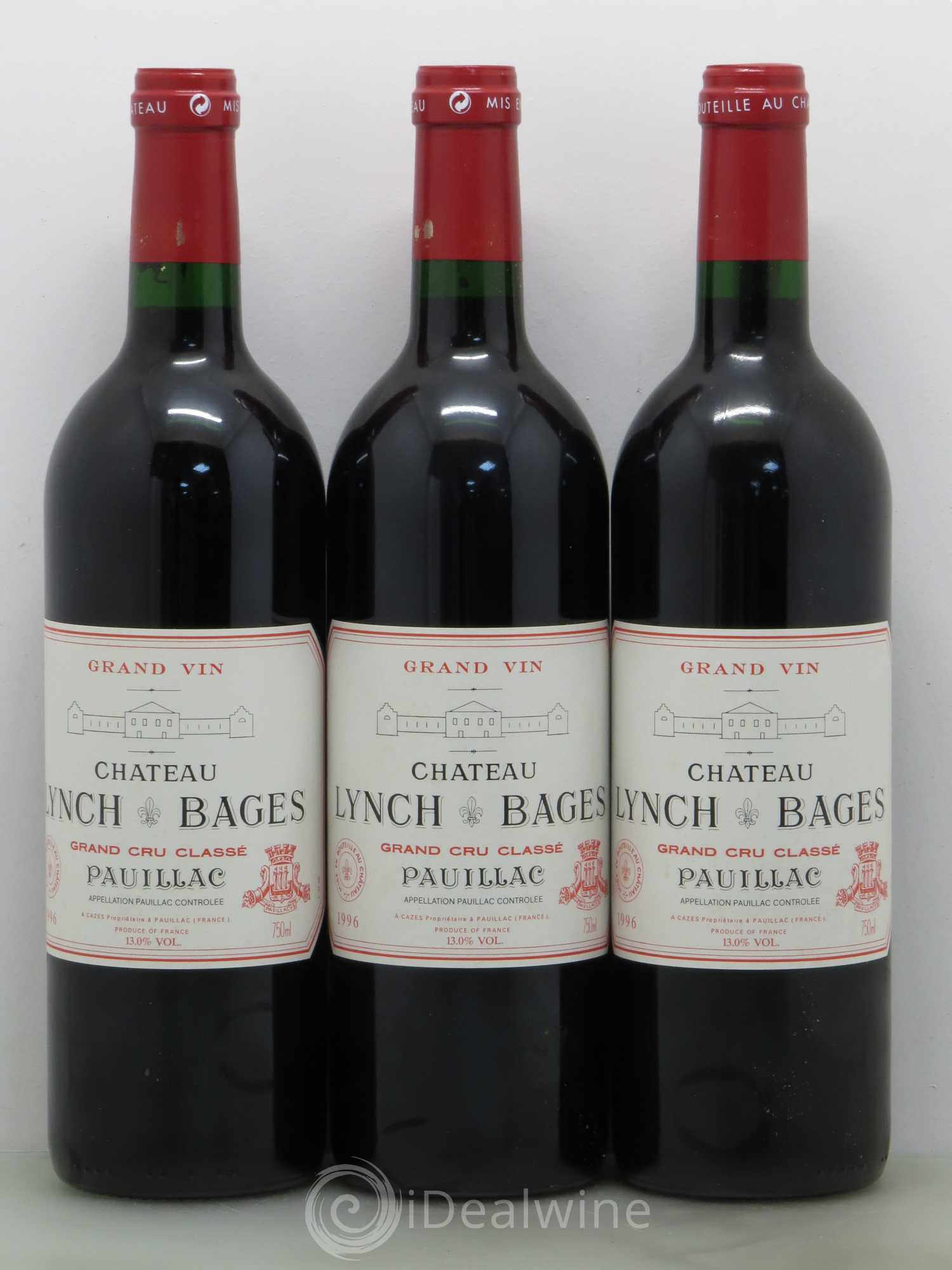 Château Lynch Bages 5ème Grand Cru Classé 1996 - Lot de 12 bouteilles - 1