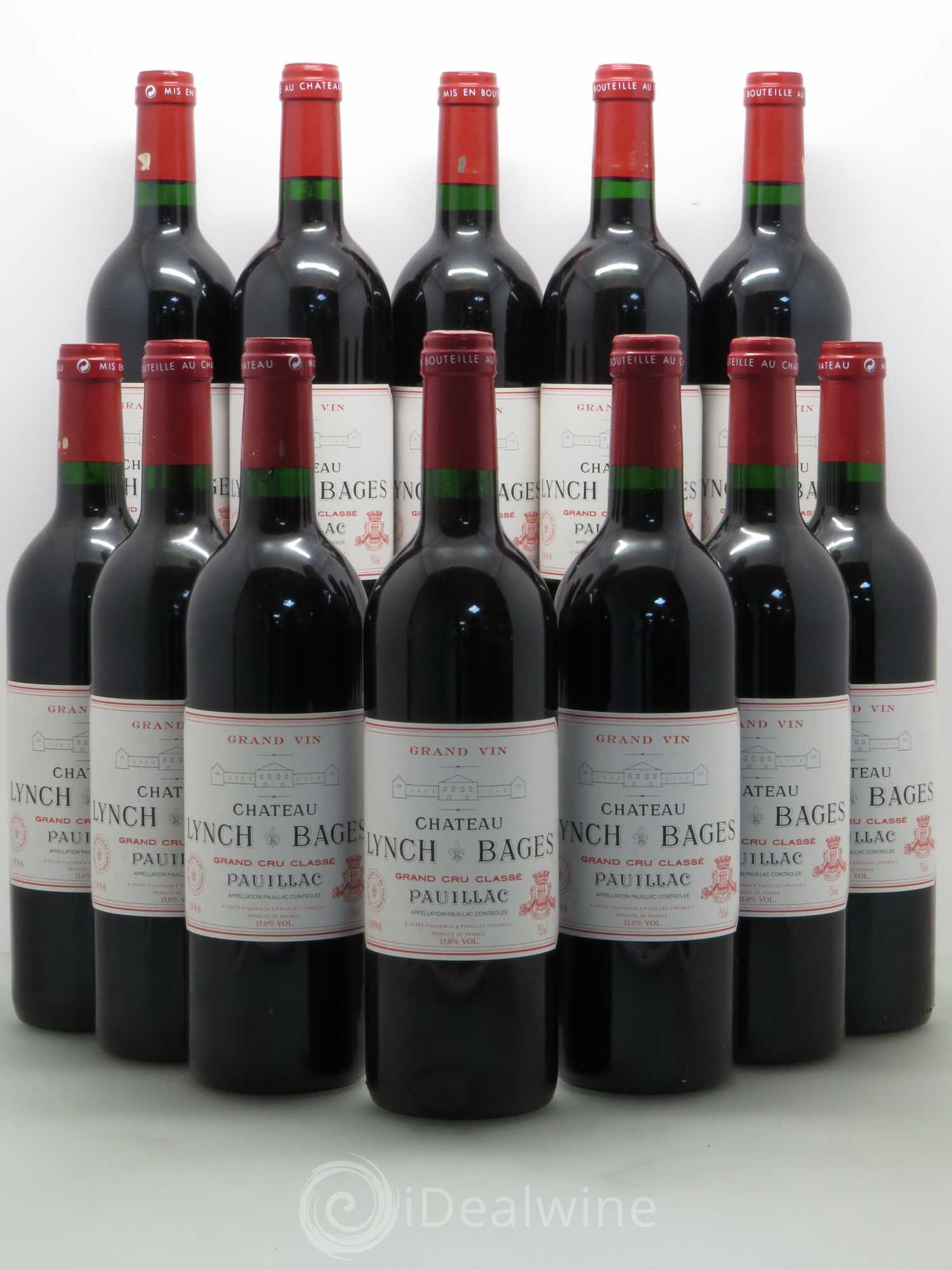 Château Lynch Bages 5ème Grand Cru Classé 1996 - Lot de 12 bouteilles - 0