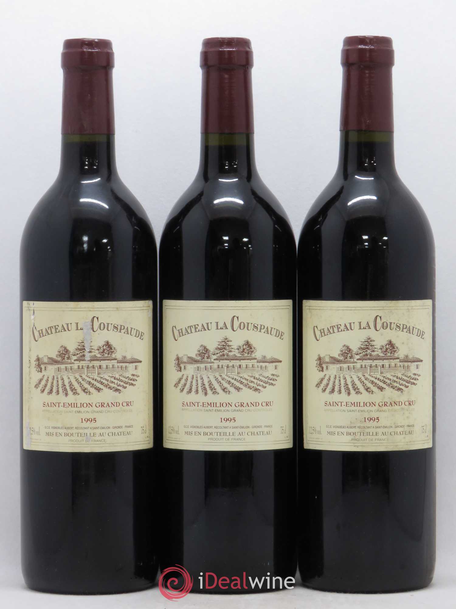 Château la Couspaude Grand Cru Classé 1995 - Lot de 3 bouteilles - 0