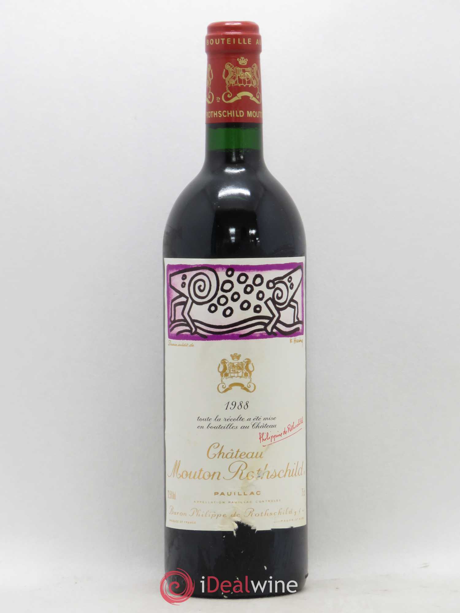Château Mouton Rothschild 1er Grand Cru Classé 1988 - Lot de 1 bouteille - 0