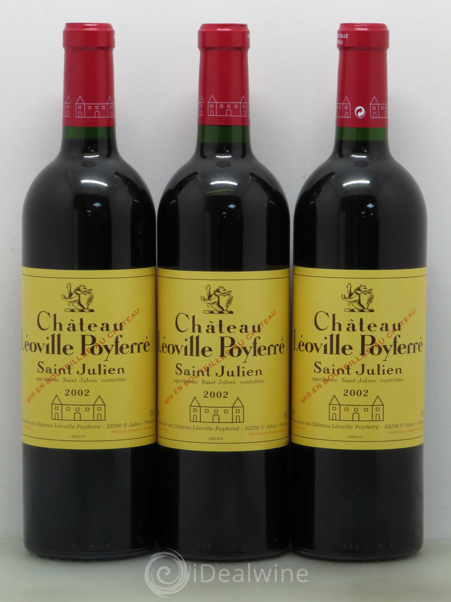 Château Léoville Poyferré 2ème Grand Cru Classé 2002 - Lot de 12 bouteilles - 1