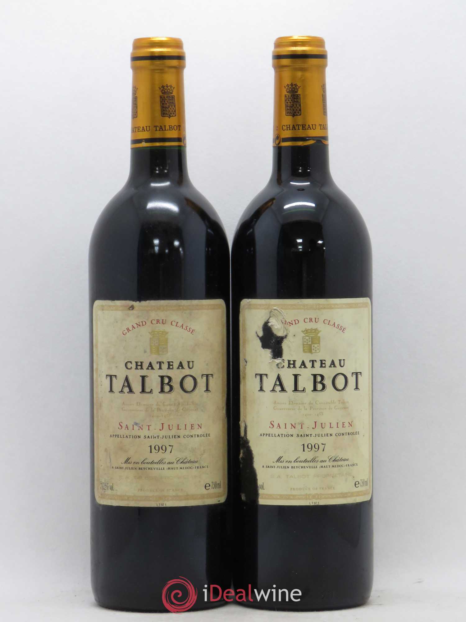 Château Talbot 4ème Grand Cru Classé 1997 - Lot de 2 bouteilles - 0