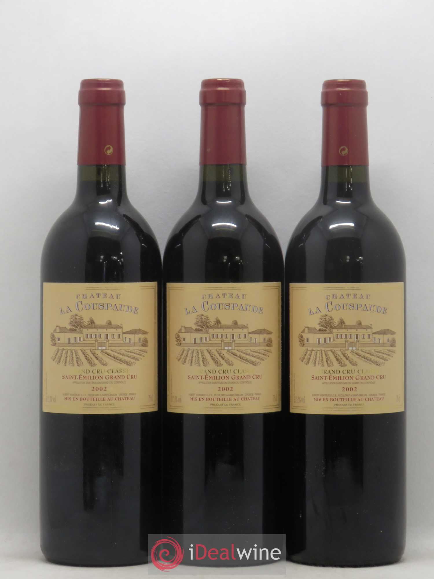 Château la Couspaude Grand Cru Classé 2002 - Lot de 12 bouteilles - 1