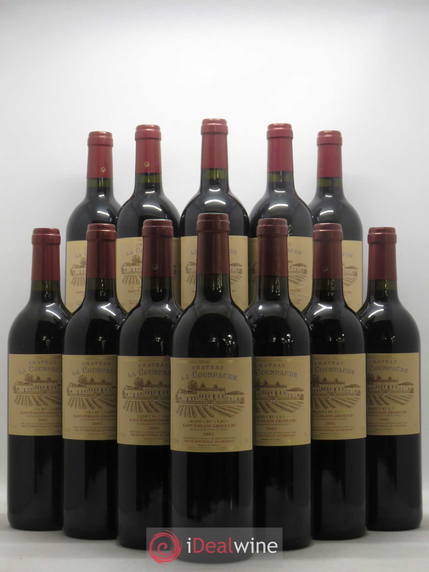 Château la Couspaude Grand Cru Classé 2002 - Lot de 12 bouteilles - 0