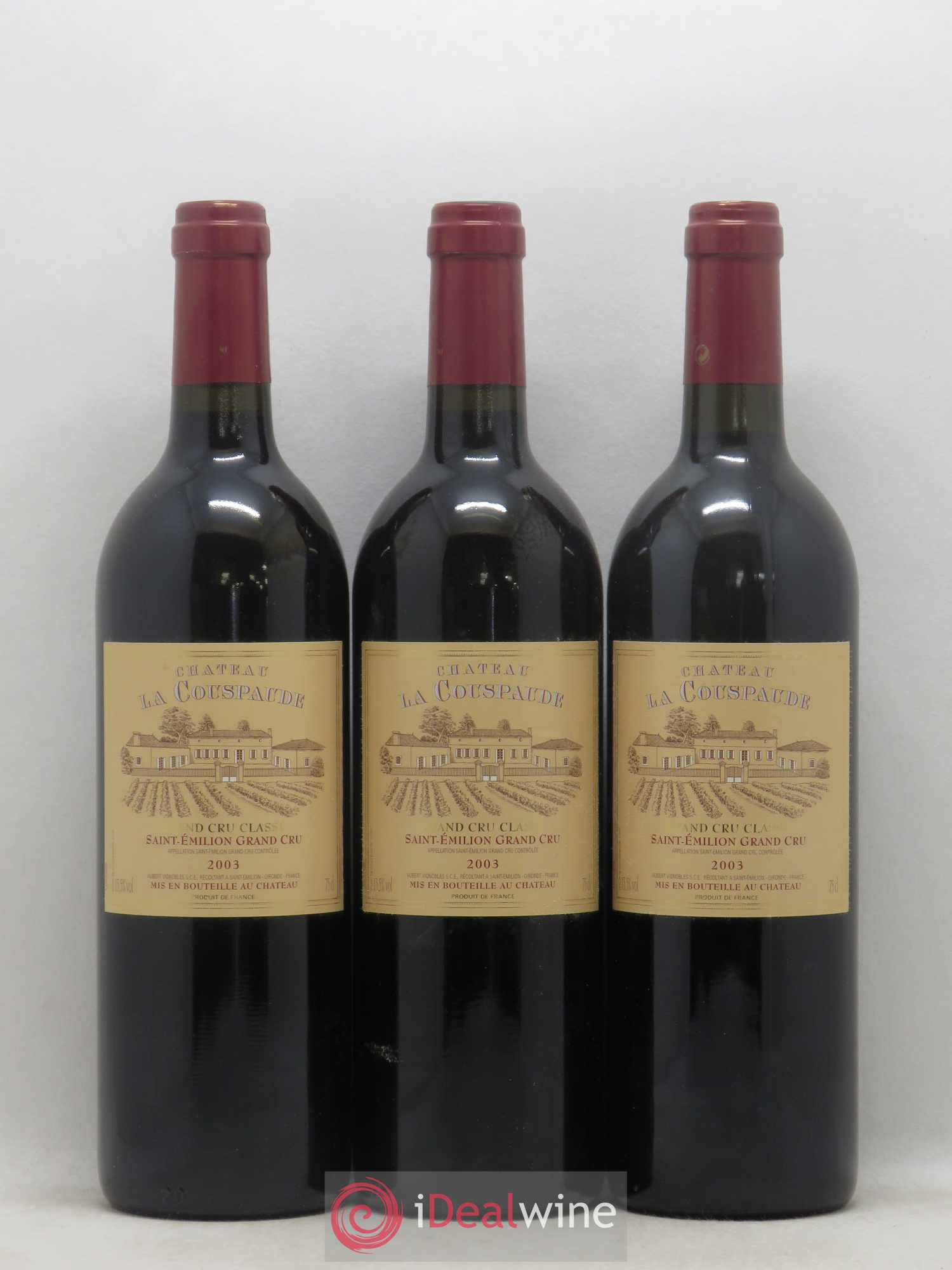 Château la Couspaude Grand Cru Classé 2003 - Lot de 12 bouteilles - 1