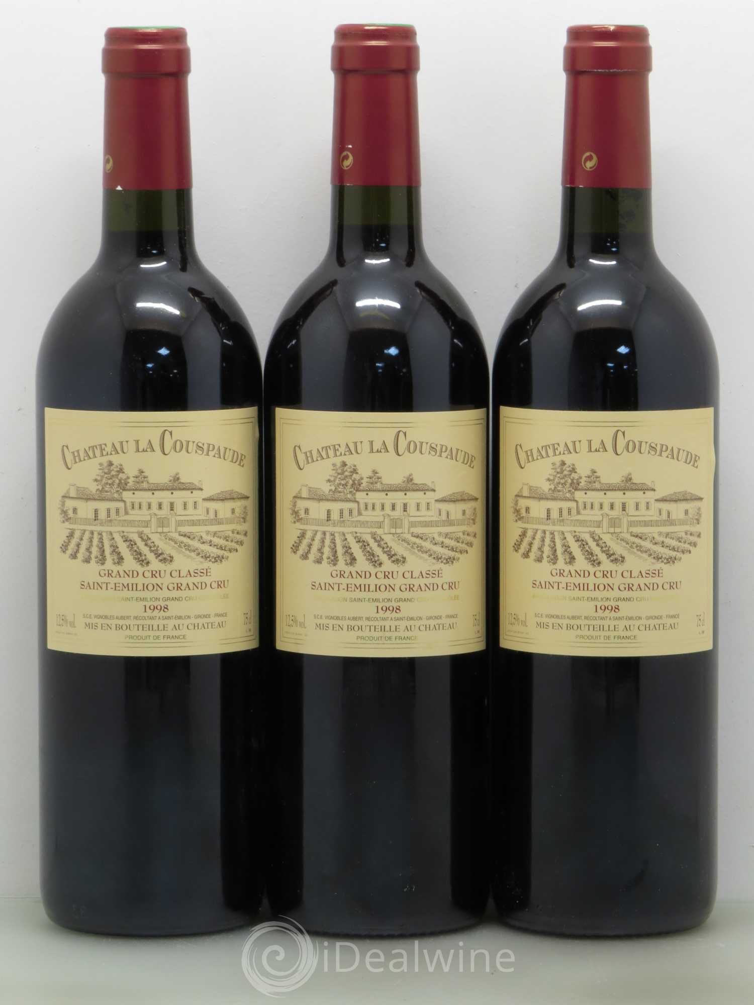 Château la Couspaude Grand Cru Classé 1998 - Lot de 12 bouteilles - 1