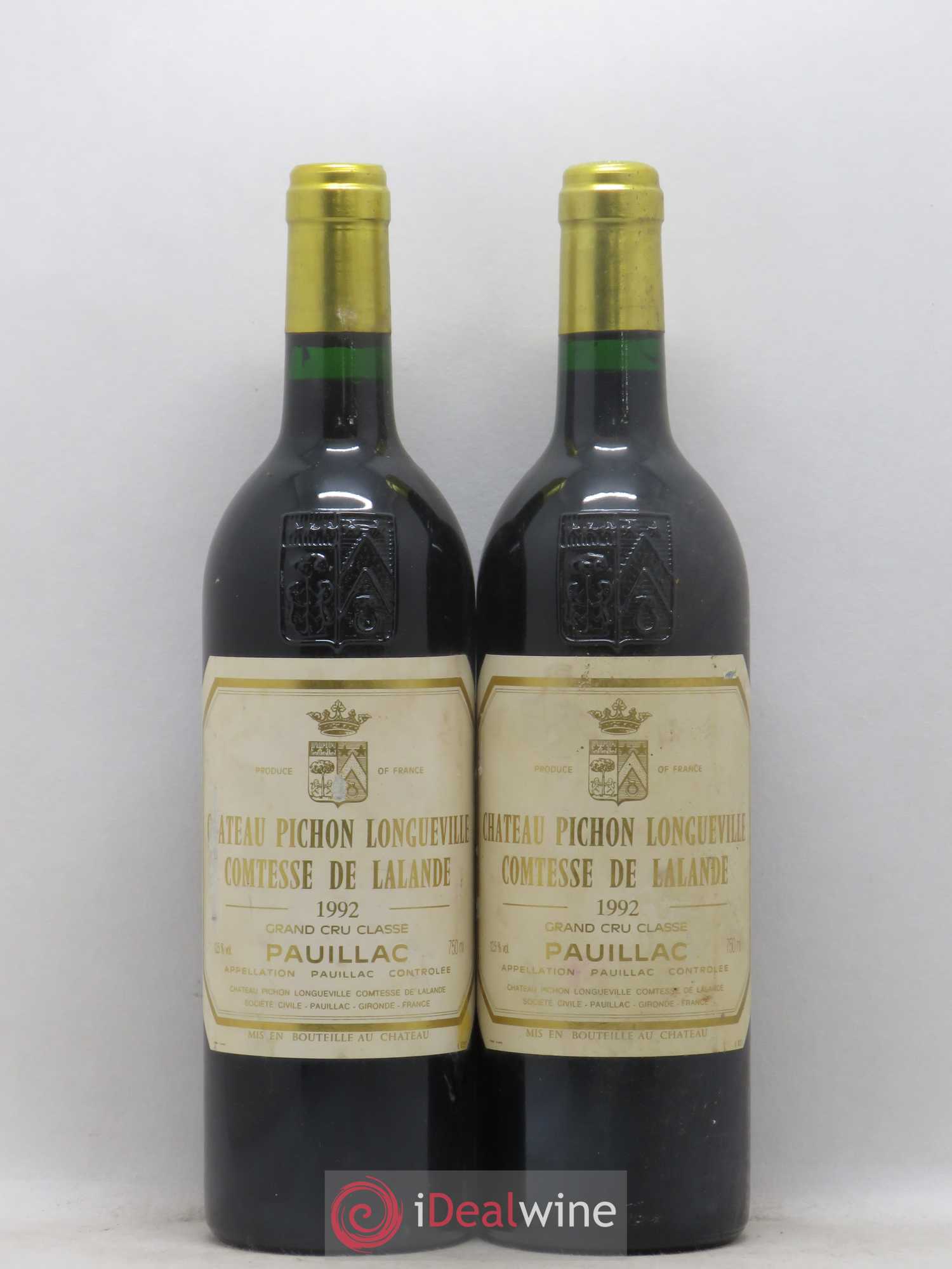 Château Pichon Longueville Comtesse de Lalande 2ème Grand Cru Classé 1992 - Lot de 2 bouteilles - 0