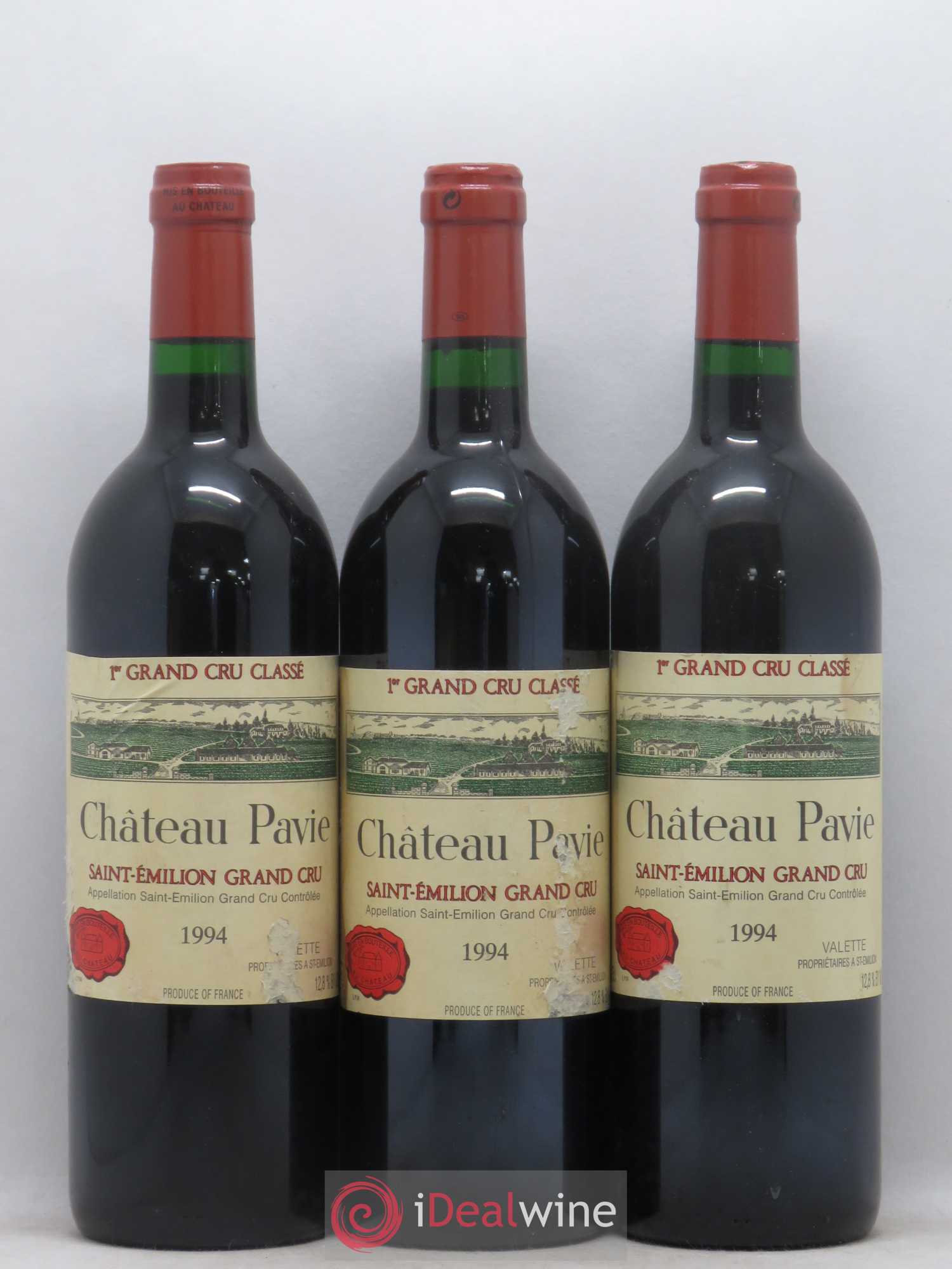Château Pavie 1er Grand Cru Classé A 1994 - Lot de 3 bouteilles - 0