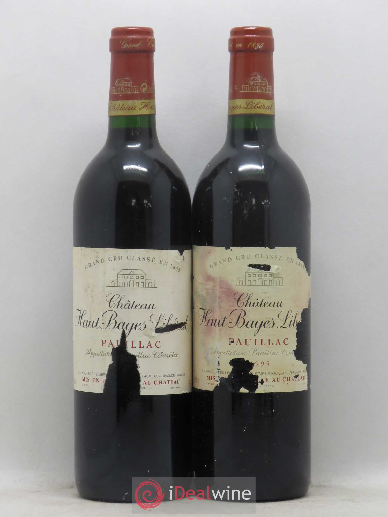 Château Haut Bages Libéral 5ème Grand Cru Classé 1995 - Lot de 2 bouteilles - 0