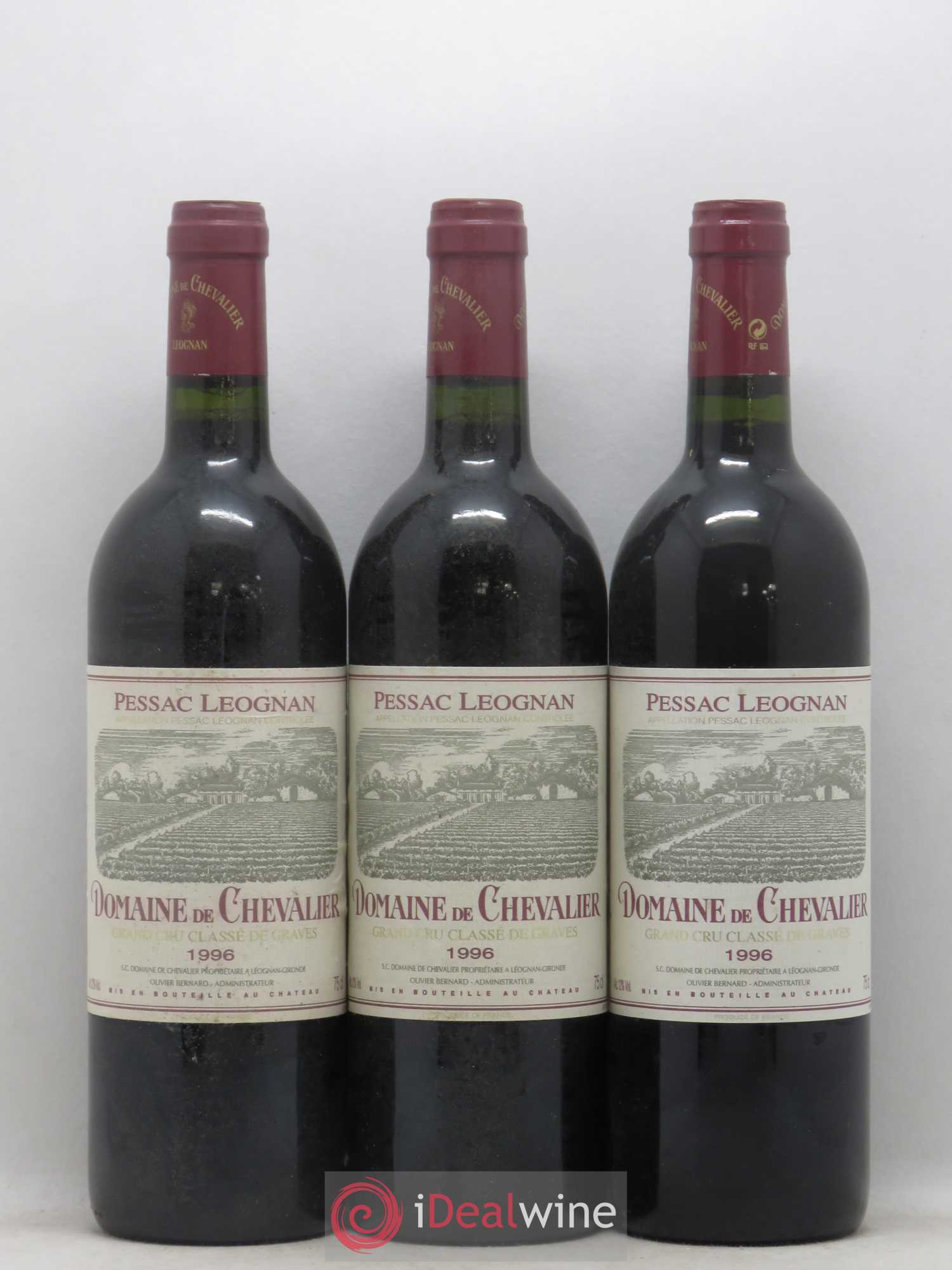Domaine de Chevalier Cru Classé de Graves 1996 - Lot de 3 bouteilles - 0