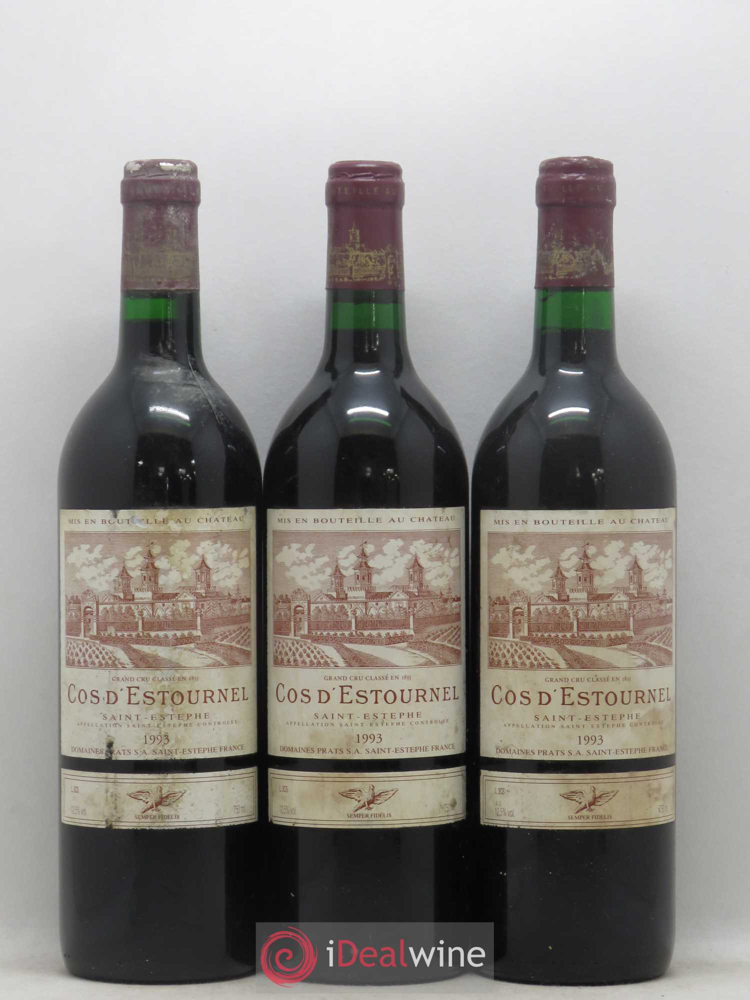 Cos d'Estournel 2ème Grand Cru Classé 1993 - Lot de 3 bouteilles - 0