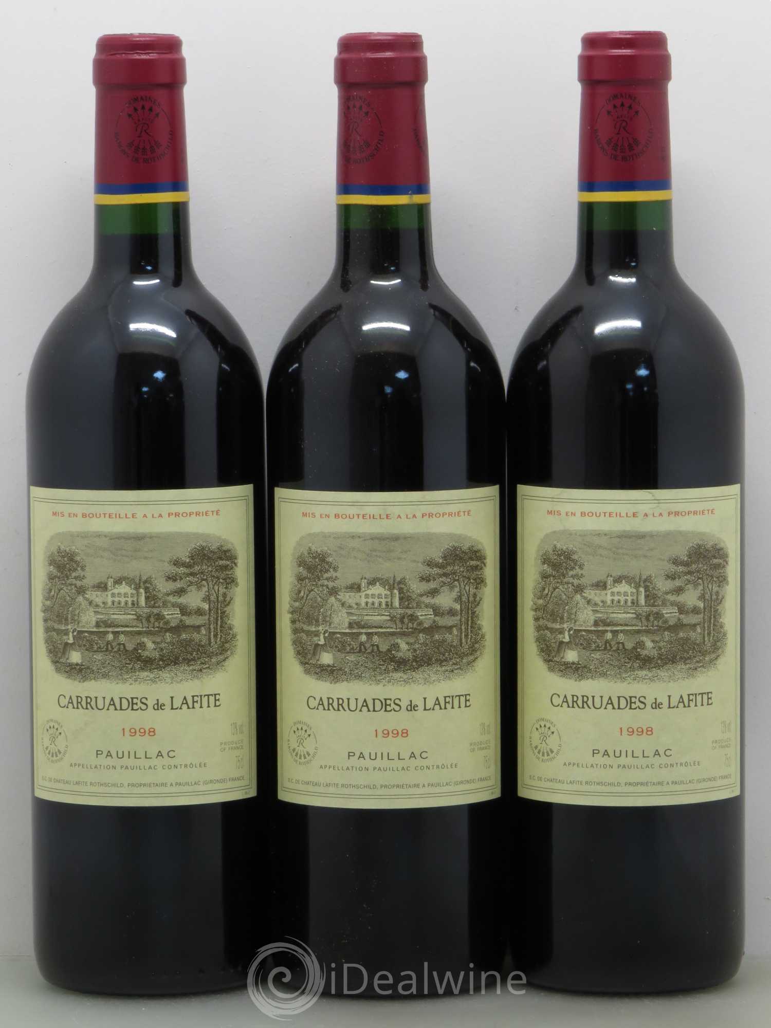 Carruades de Lafite Rothschild Second Vin 1998 - Lot de 12 bouteilles - 1