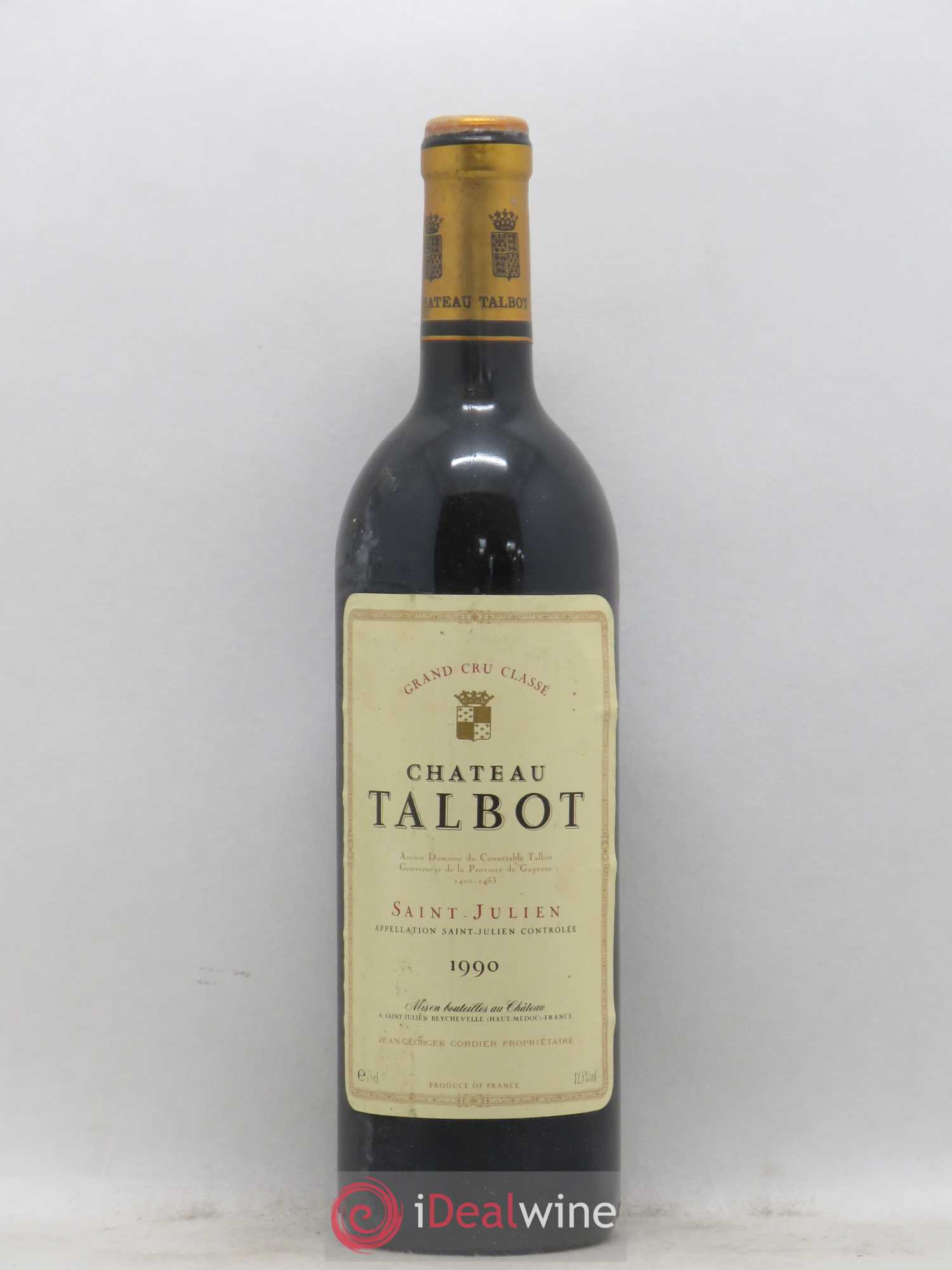 Château Talbot 4ème Grand Cru Classé 1990 - Lot de 1 bouteille - 0