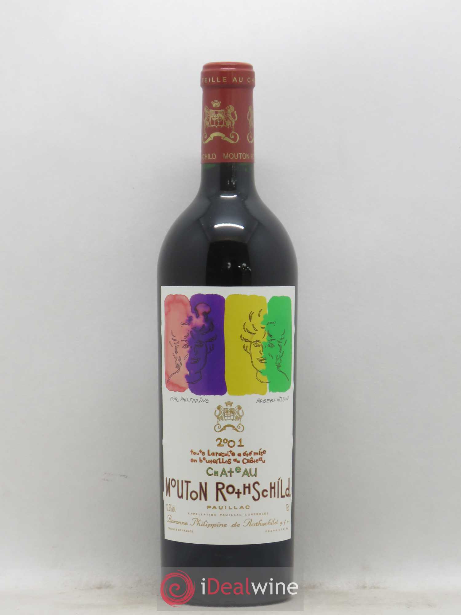 Château Mouton Rothschild 1er Grand Cru Classé 2001 - Lot de 1 bouteille - 0