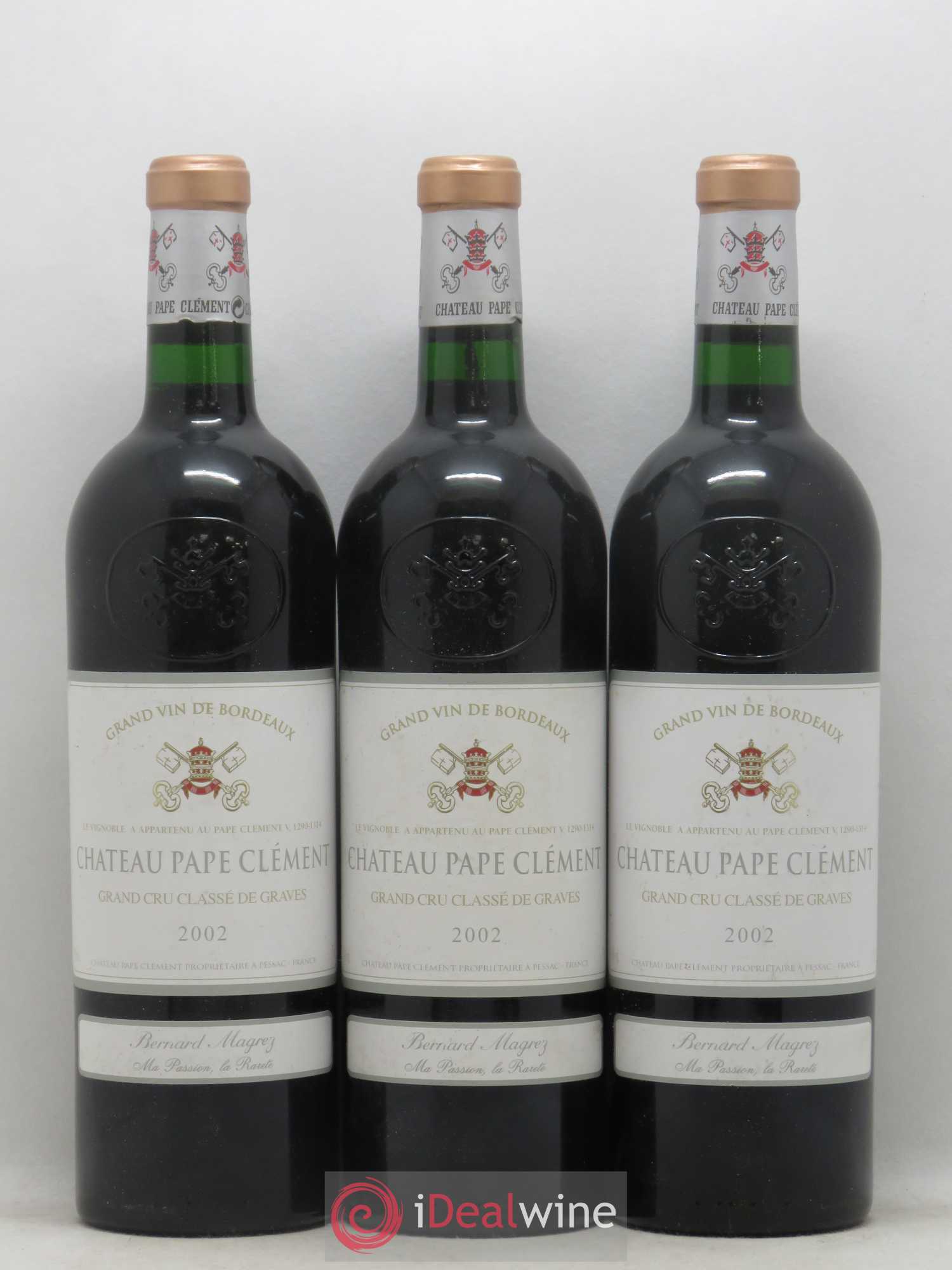 Château Pape Clément Cru Classé de Graves 2002 - Lot de 3 bouteilles - 0