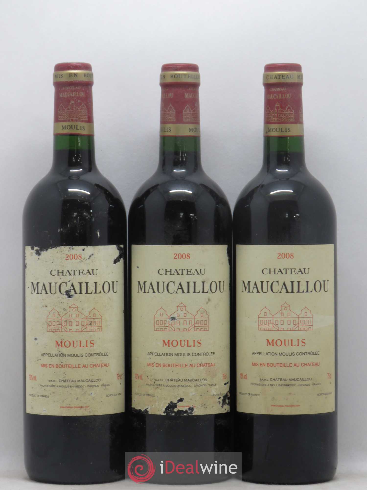 Château Maucaillou 2008 - Lot de 3 bouteilles - 0