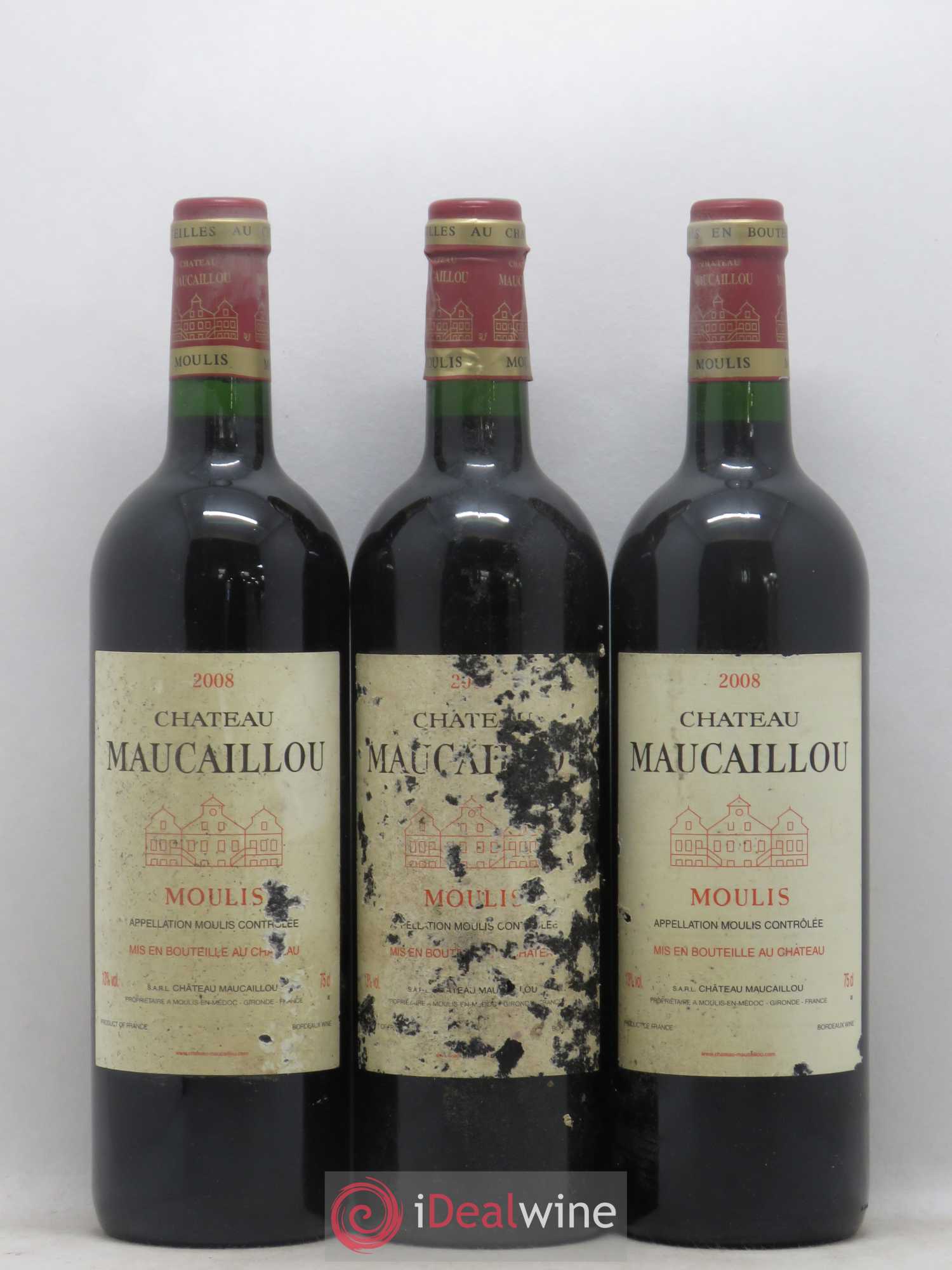 Château Maucaillou 2008 - Lot de 3 bouteilles - 0