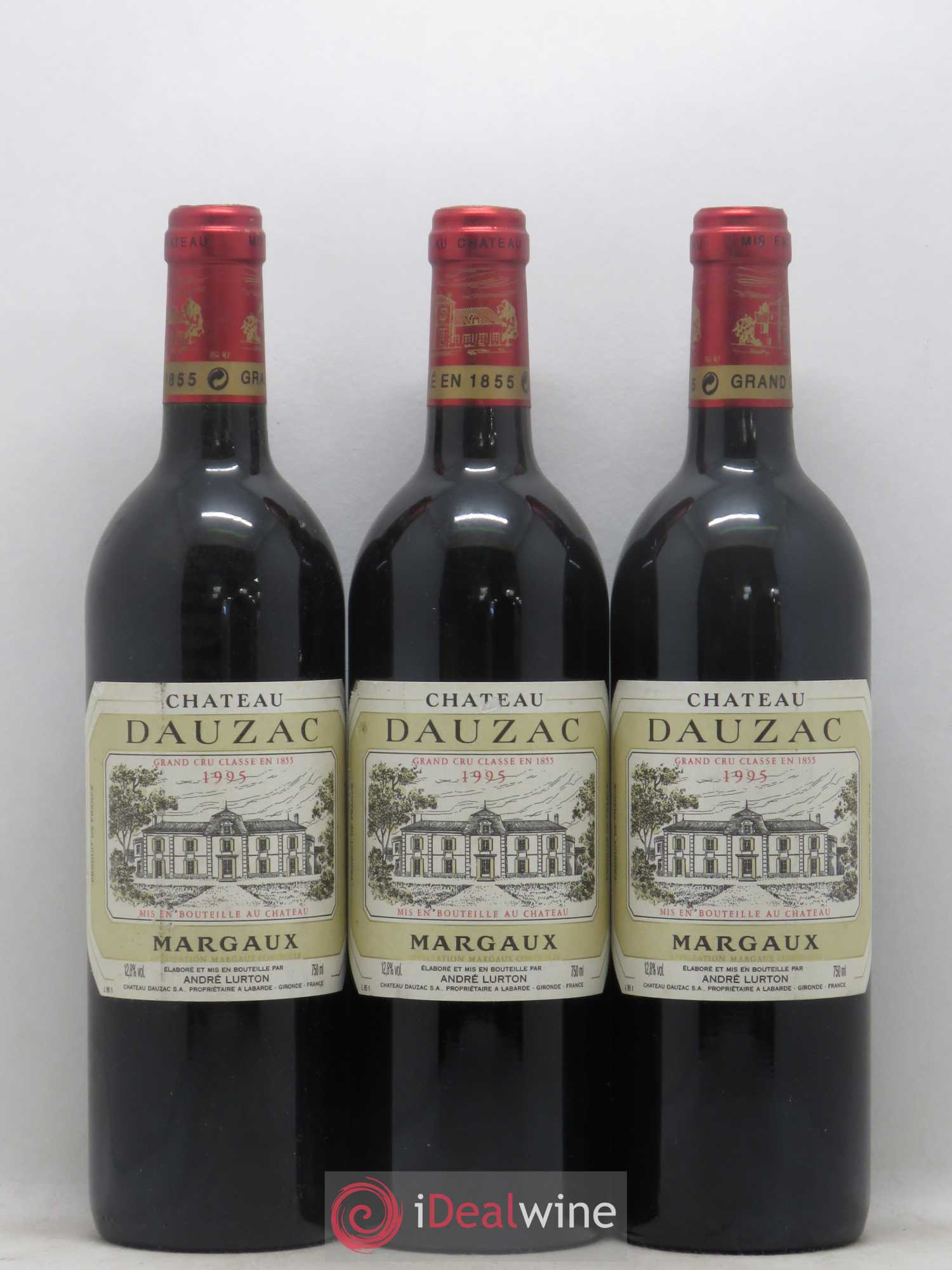 Château Dauzac 5ème Grand Cru Classé 1995 - Lot de 3 bouteilles - 0