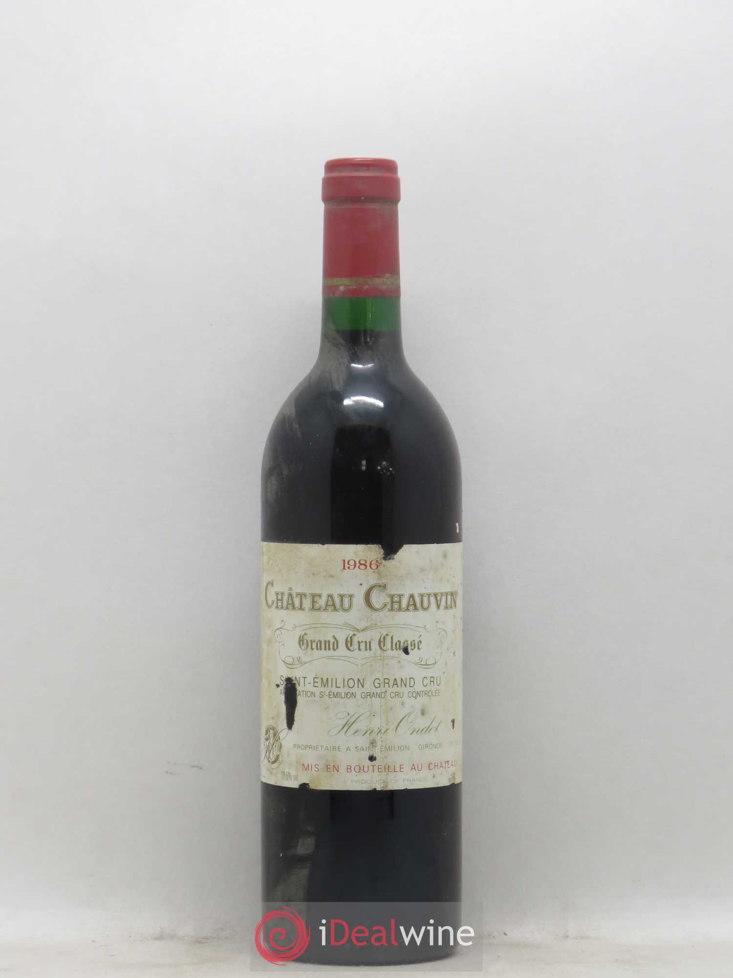 Château Chauvin Grand Cru Classé 1986 - Lot de 1 bouteille - 0