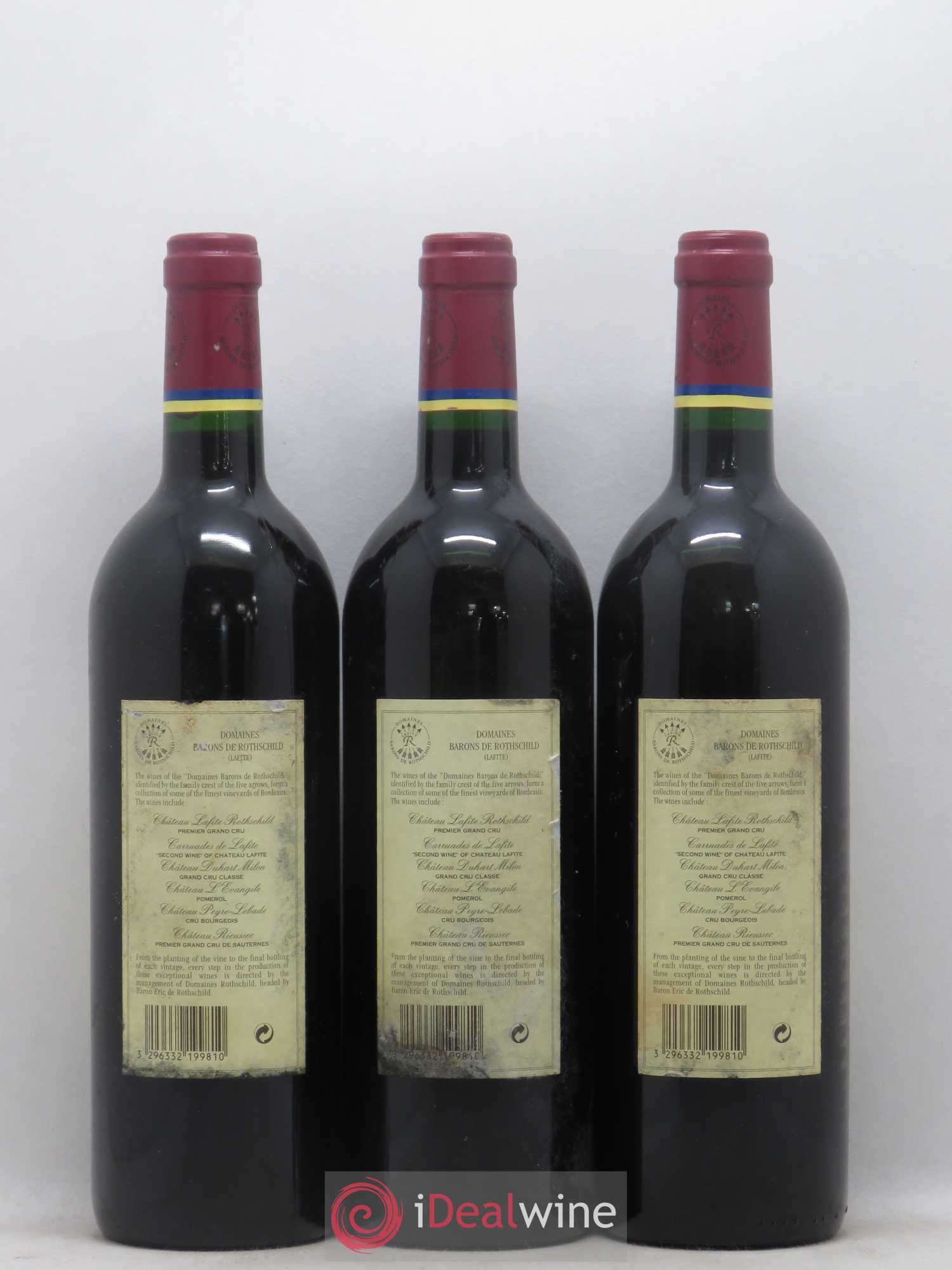 Carruades de Lafite Rothschild Second Vin 1998 - Lot de 3 bouteilles - 1