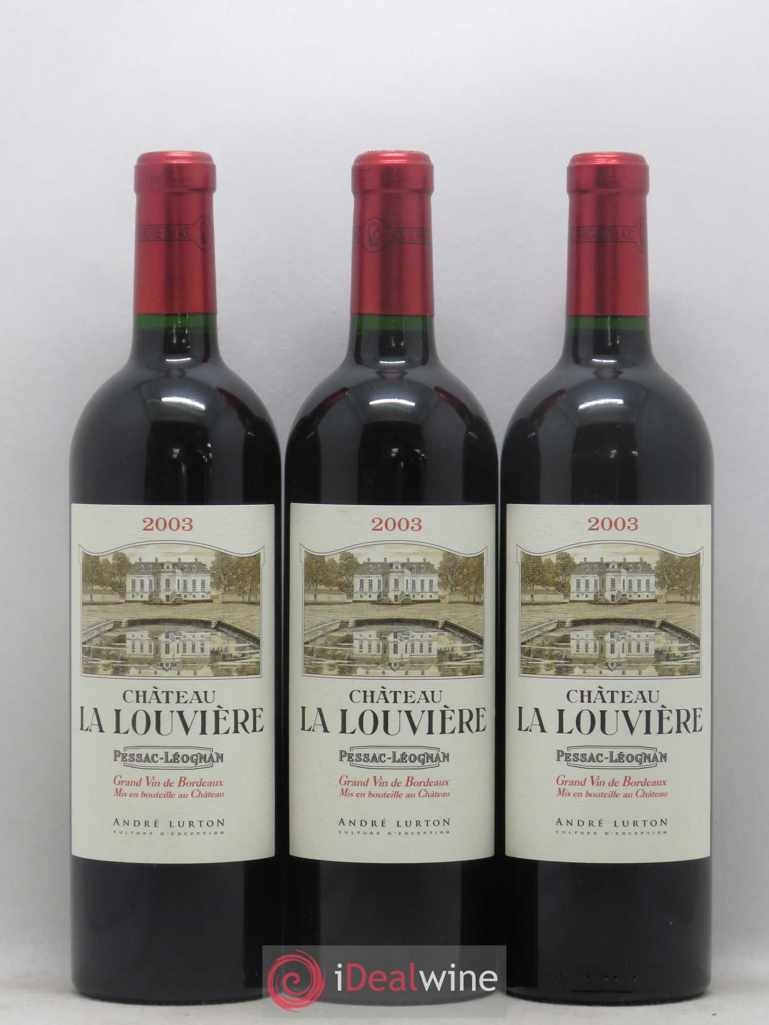 Château la Louvière 2003 - Lot de 3 bouteilles - 0