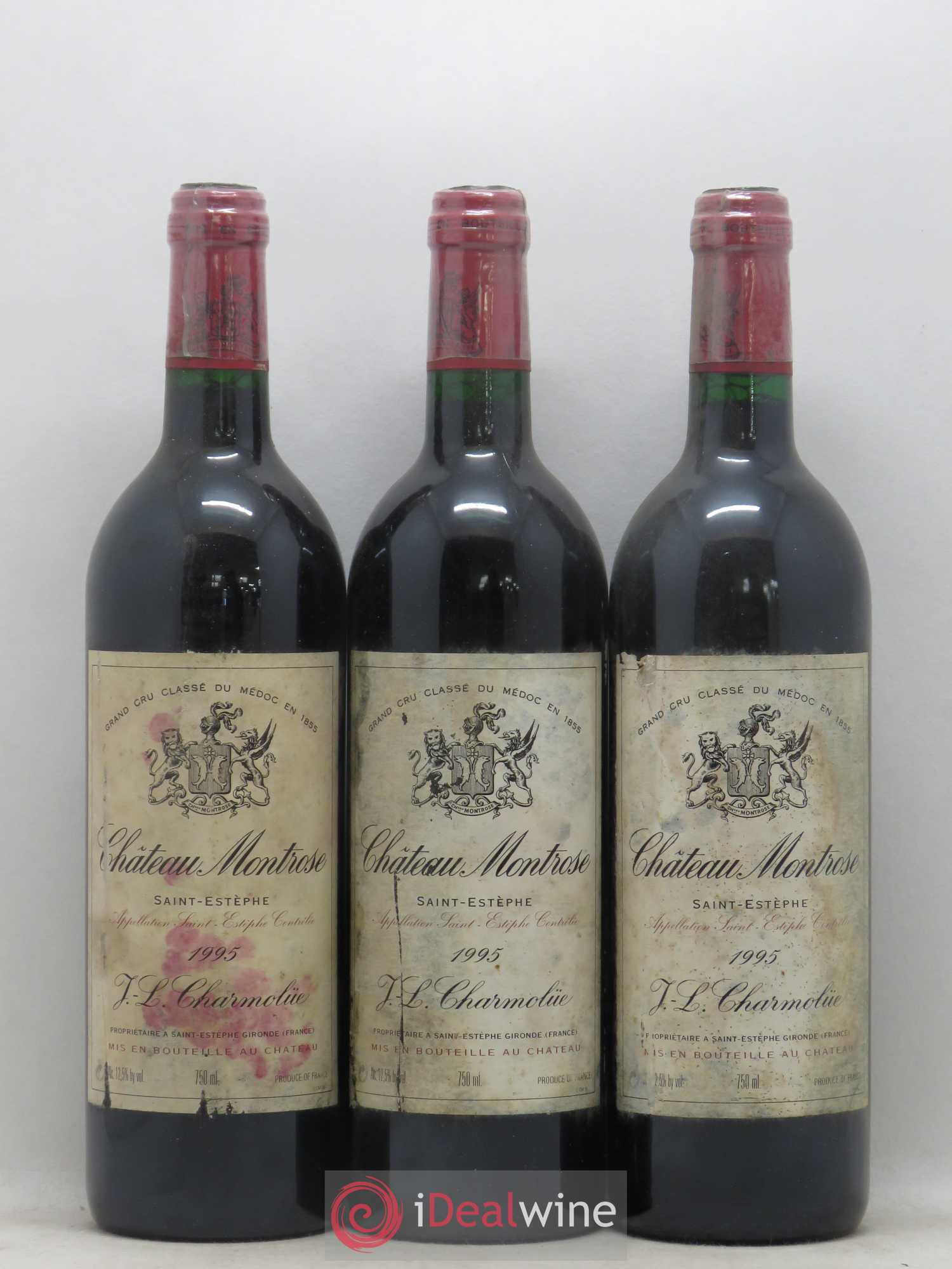 Château Montrose 2ème Grand Cru Classé 1995 - Lot de 3 bouteilles - 0