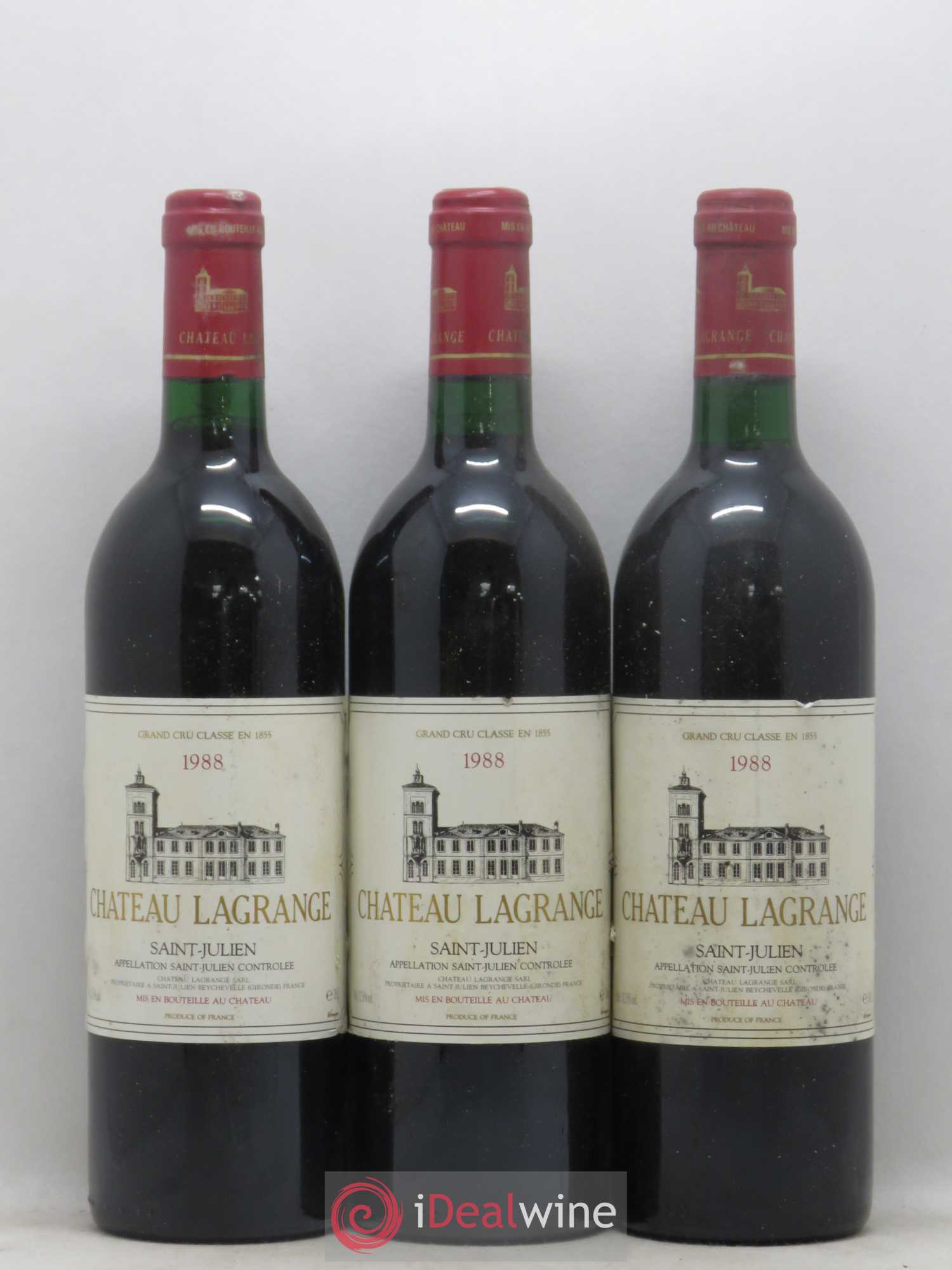 Château Lagrange 3ème Grand Cru Classé 1988 - Lot de 3 bouteilles - 0