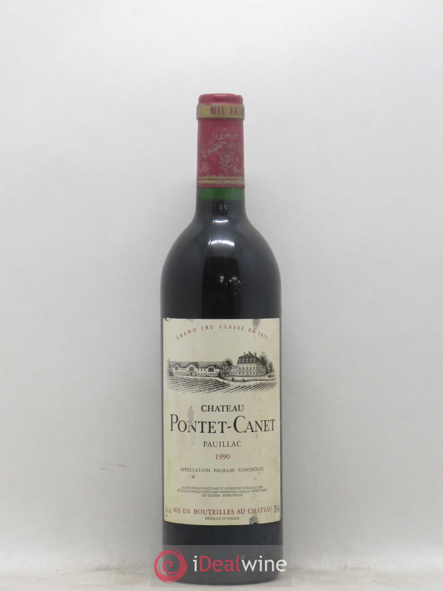 Château Pontet Canet 5ème Grand Cru Classé 1990 - Lot de 1 bouteille - 0