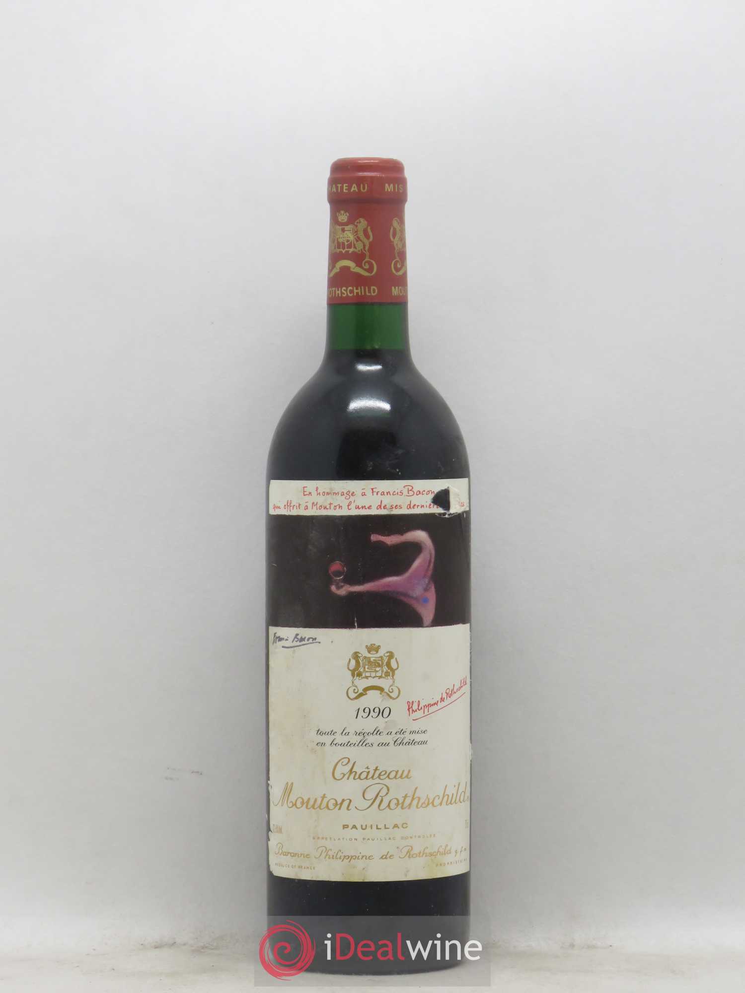 Château Mouton Rothschild 1er Grand Cru Classé 1990 - Lot de 1 bouteille - 0