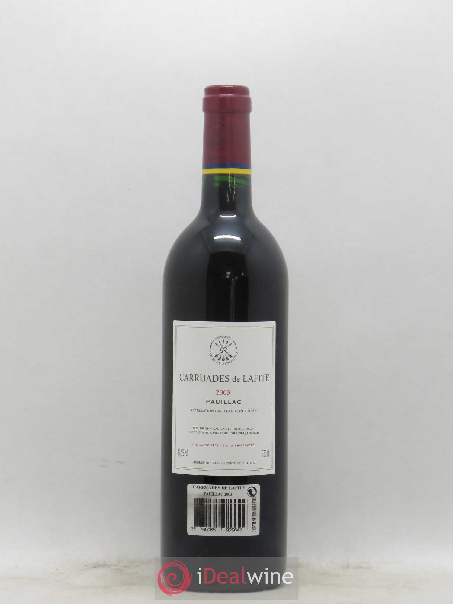 Carruades de Lafite Rothschild Second Vin 2003 - Lot de 1 bouteille - 1